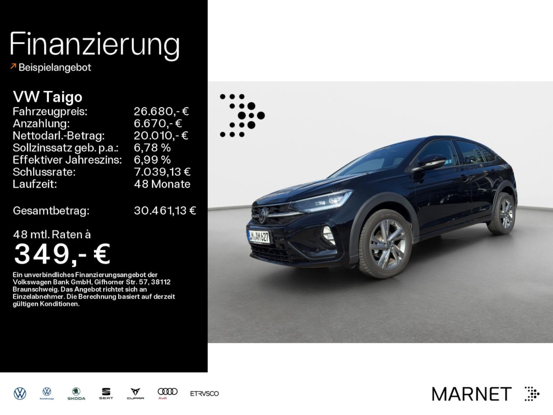Volkswagen Taigo — Volkswagen Taigo Taigo 1.5 TSI DSG R-Line DIGI*PANO*AHK*NAV*APP