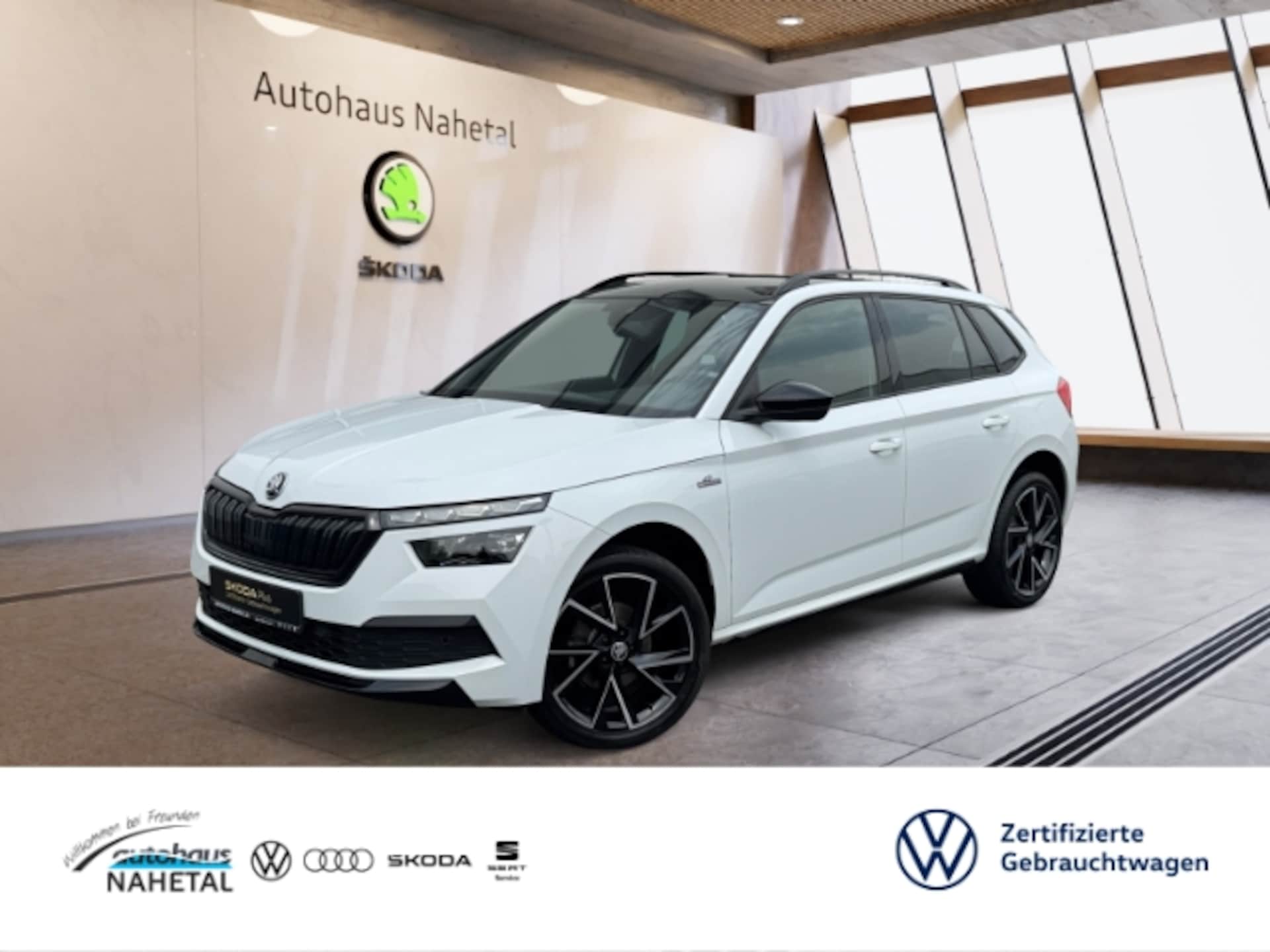 Skoda Kamiq 2023 — 1.5 TSI DSG Monte Carlo LED NAVI 18'' PANO KEYLESS 2Z-KLIMA SMART-LINK+ VIRTUAL MFL PDC SHZ