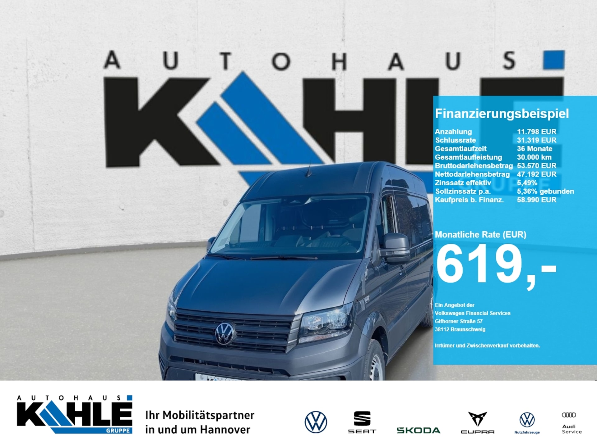 Volkswagen Crafter Kasten mittlerer Radstand