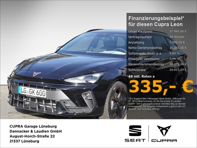 CUPRA Leon Sportstourer 2.0 TDI Alu LED AHK Kamera Navi ACC Sitzh. (D-16467)