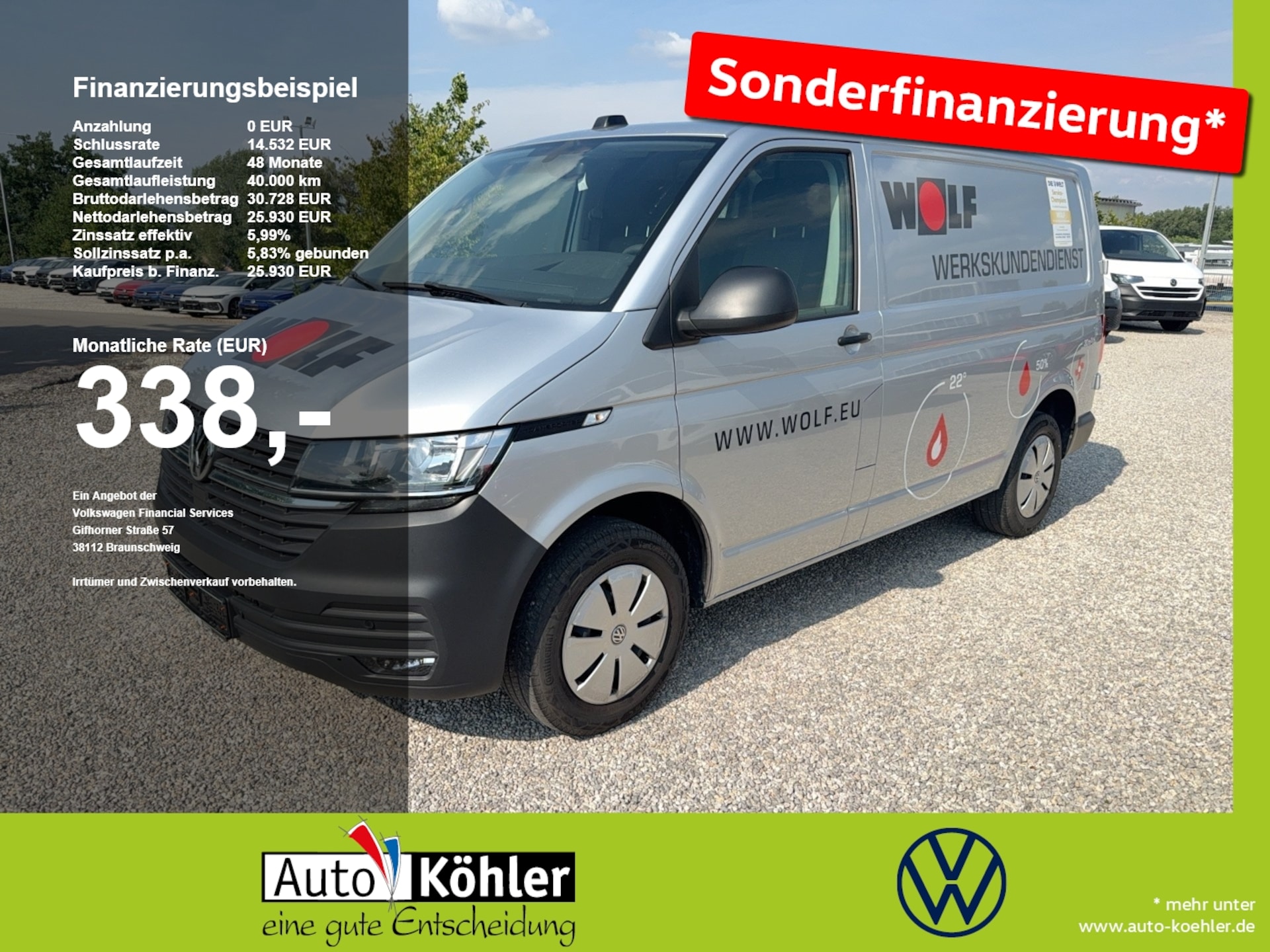 Volkswagen T6.1 Transporter Kasten kurzer Radstand