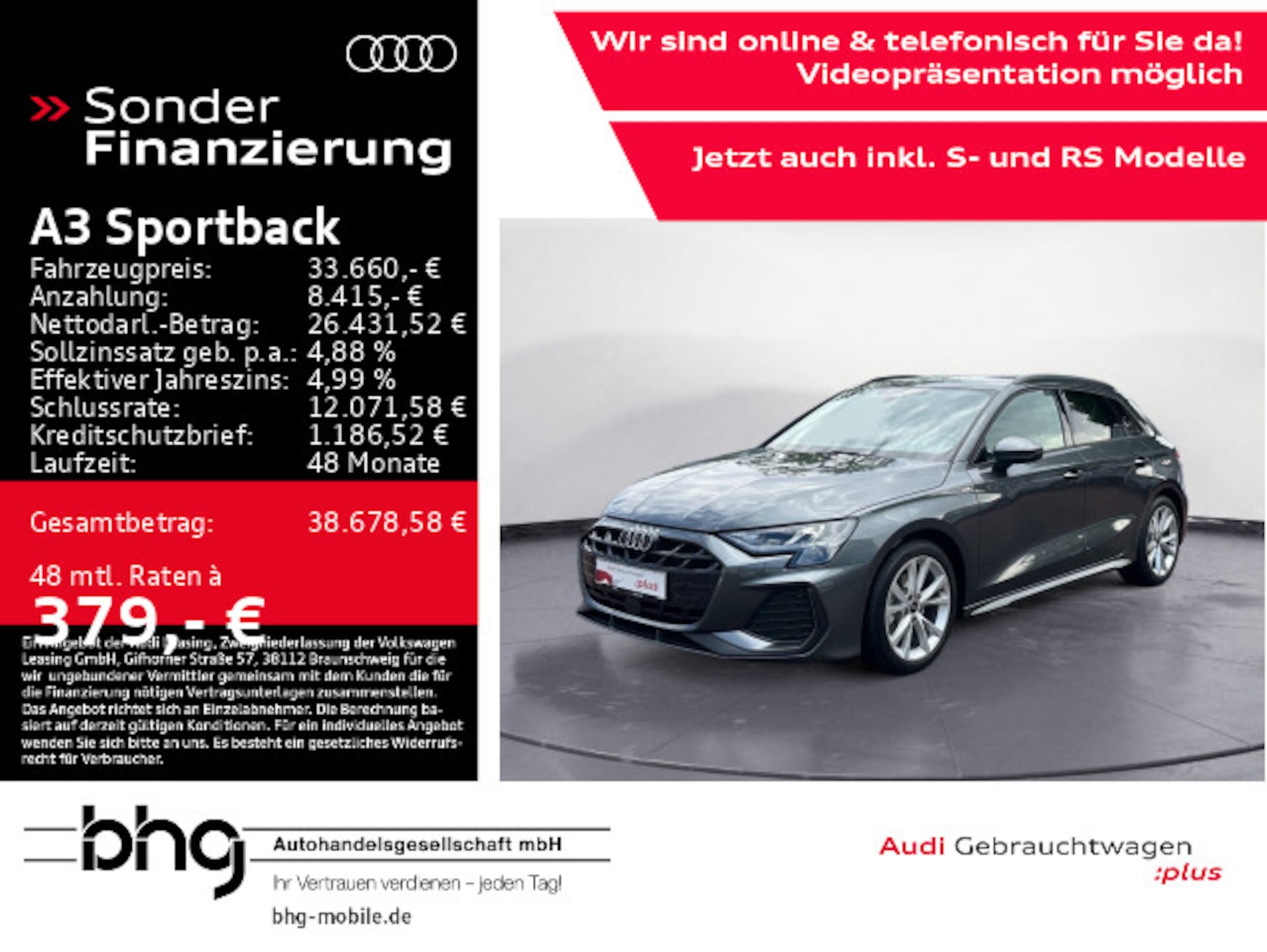 Audi A3 Sportback S line