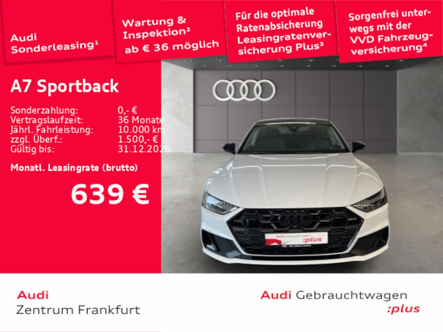 Bild über Audi A7 Sportback TFSI e 55 TFSI e quattro S tronic - für weitere Informationen kontaktieren Sie den Audi Partner