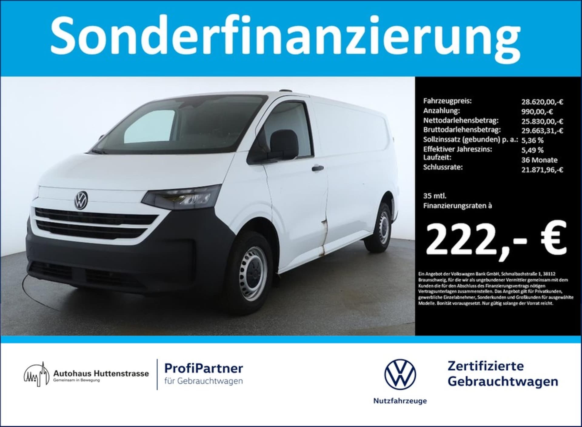 Volkswagen Transporter Kasten langer Radstand