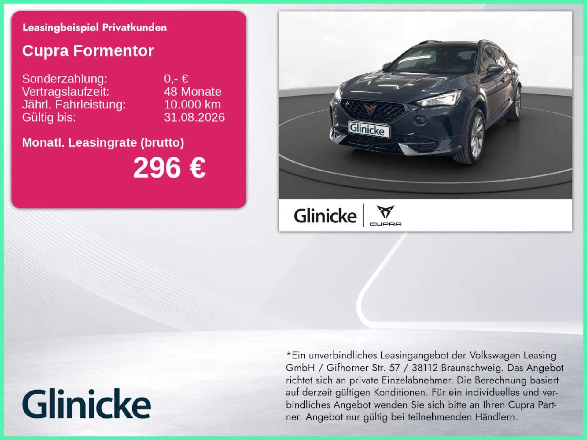 Cupra Formentor 2023 — Formentor 1.5 TSI AHK Pano LED LM 18" PDC vo+hi ACC