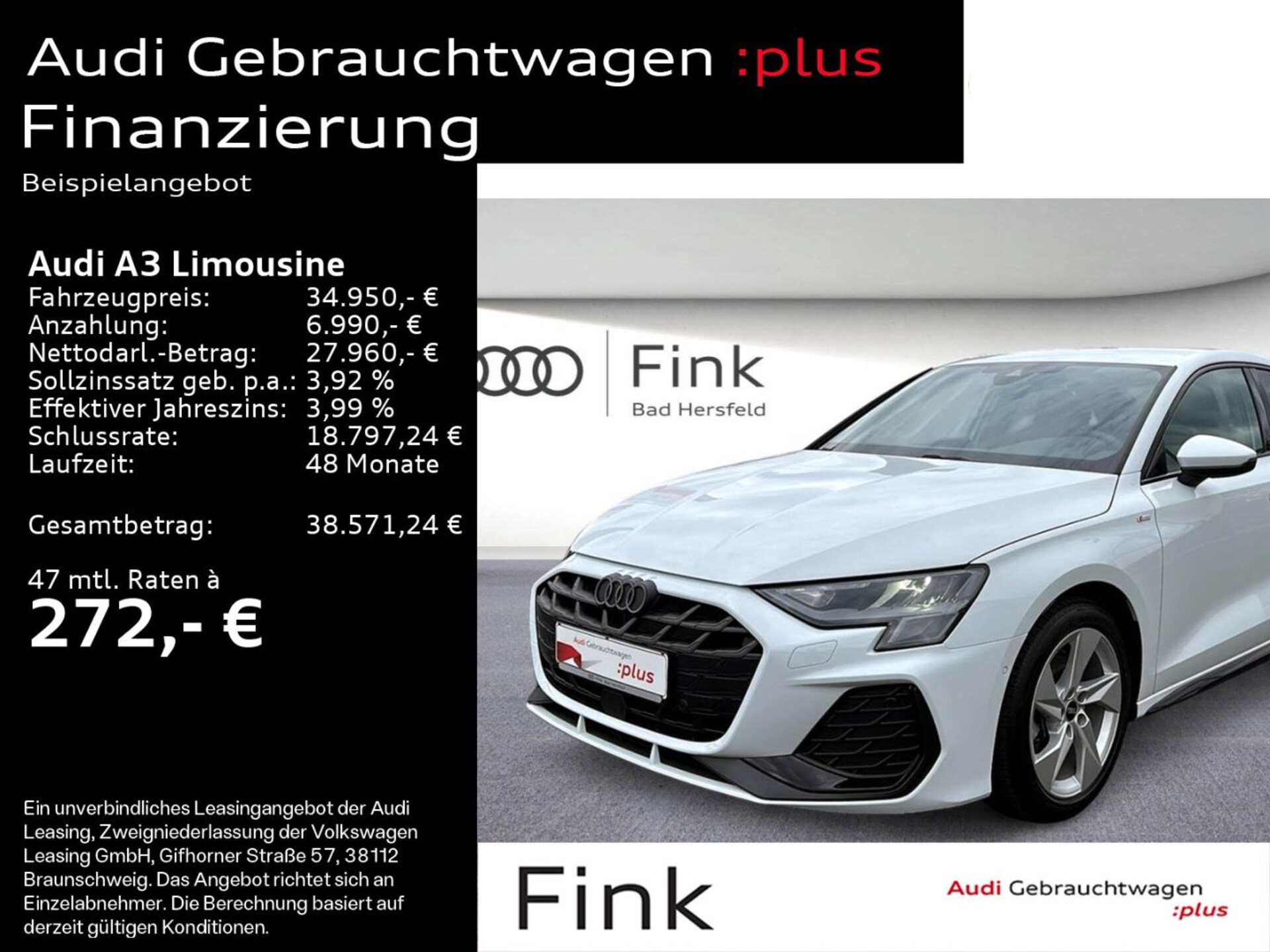 Audi A3 Limousine S line