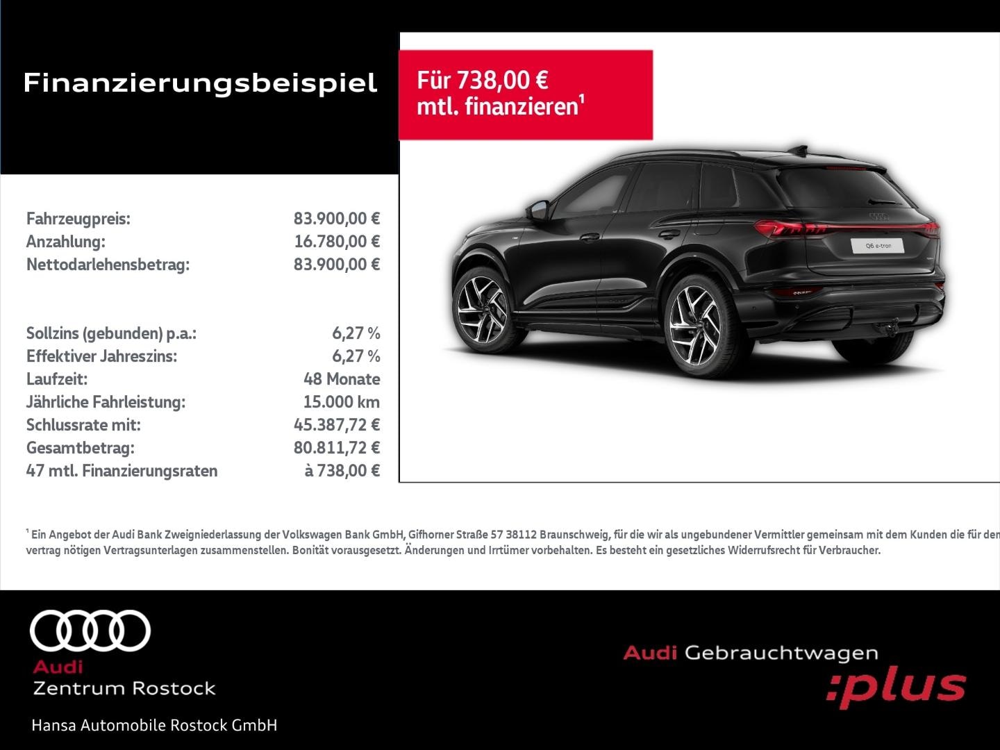 Bild über Audi Q6 SUV e-tron S line business e-tron quattro 315 kW - für weitere Informationen kontaktieren Sie den Audi Partner