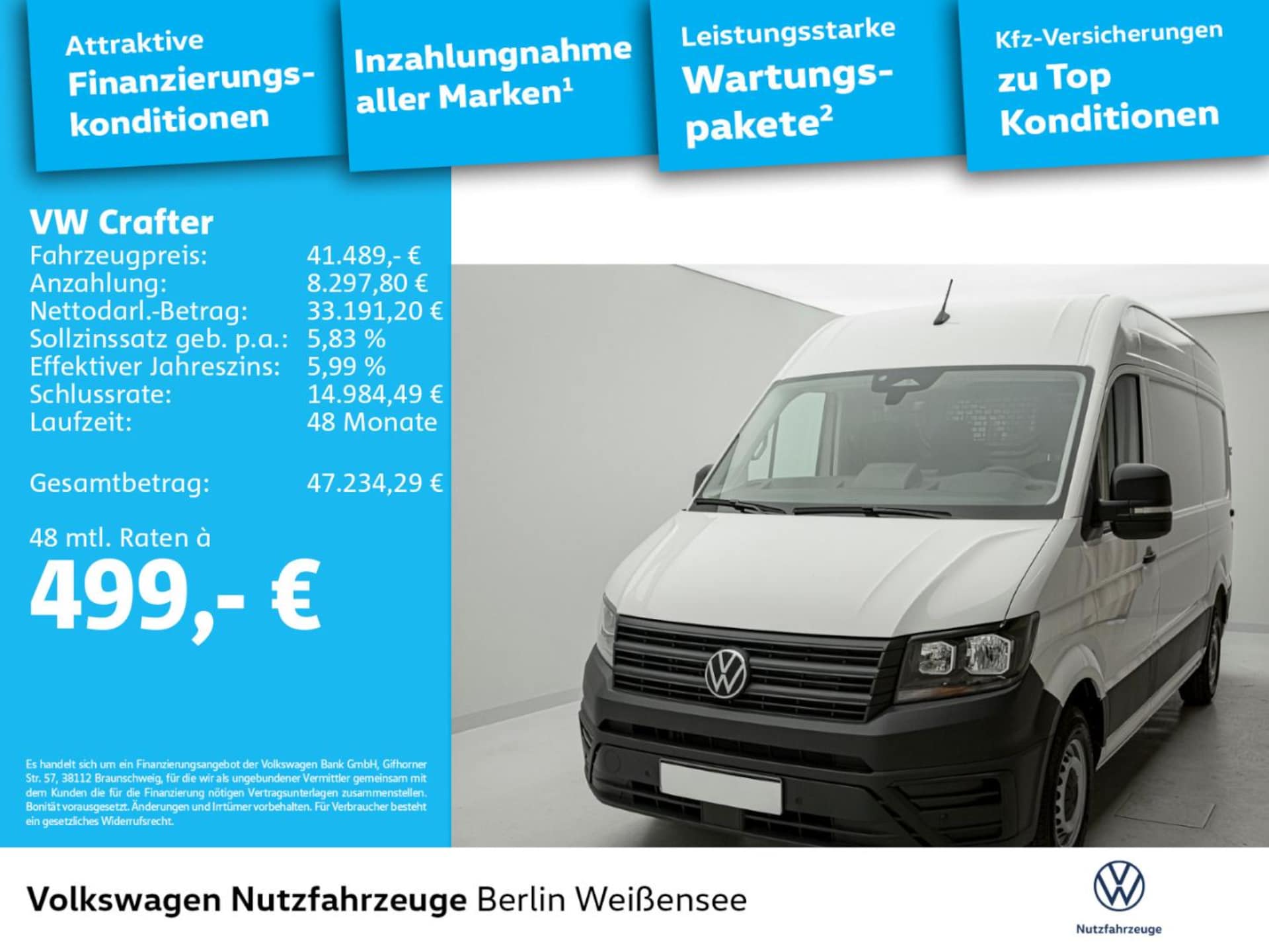 Volkswagen Crafter Kasten mittlerer Radstand