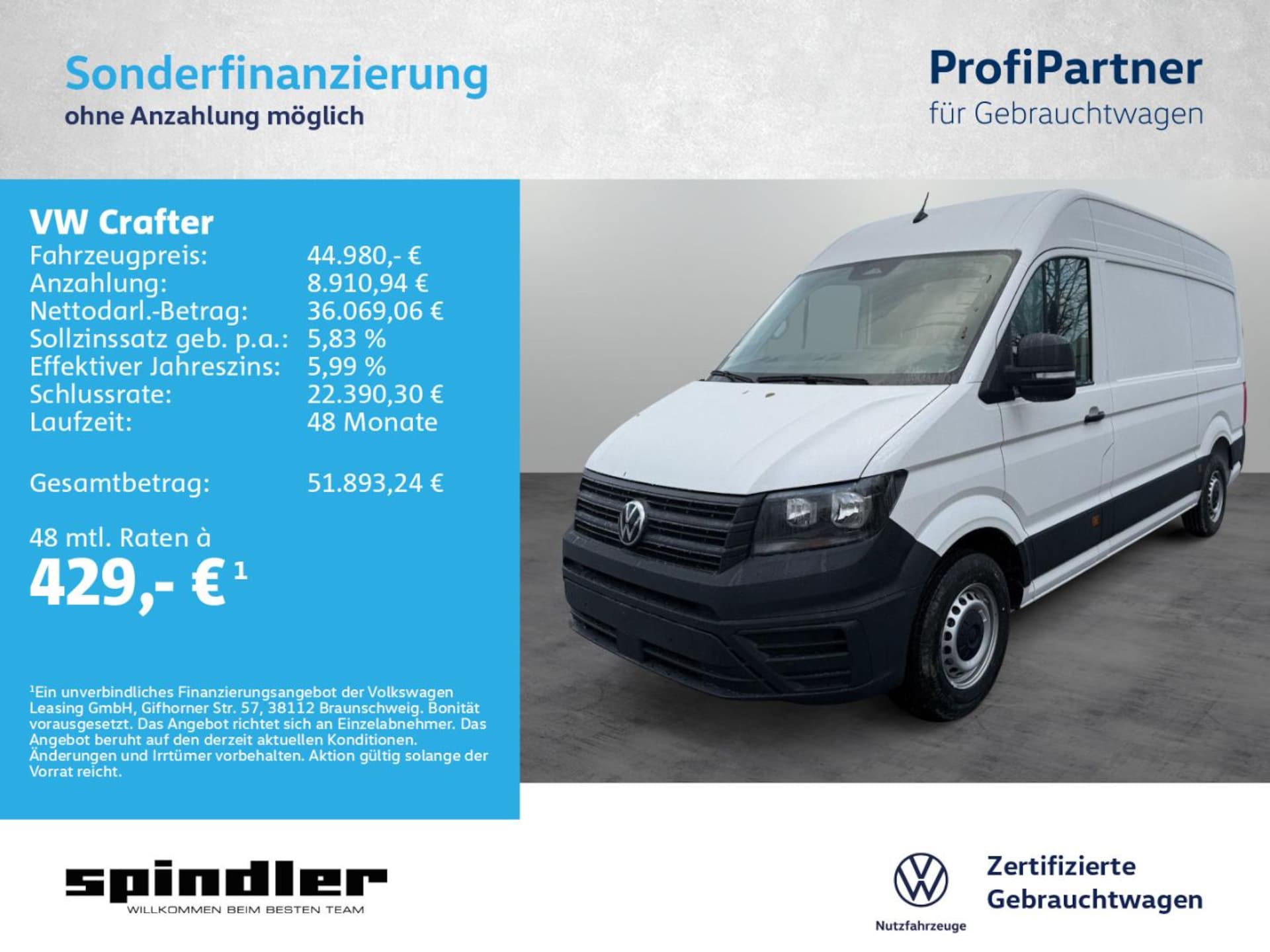 Volkswagen Crafter Kasten mittlerer Radstand
