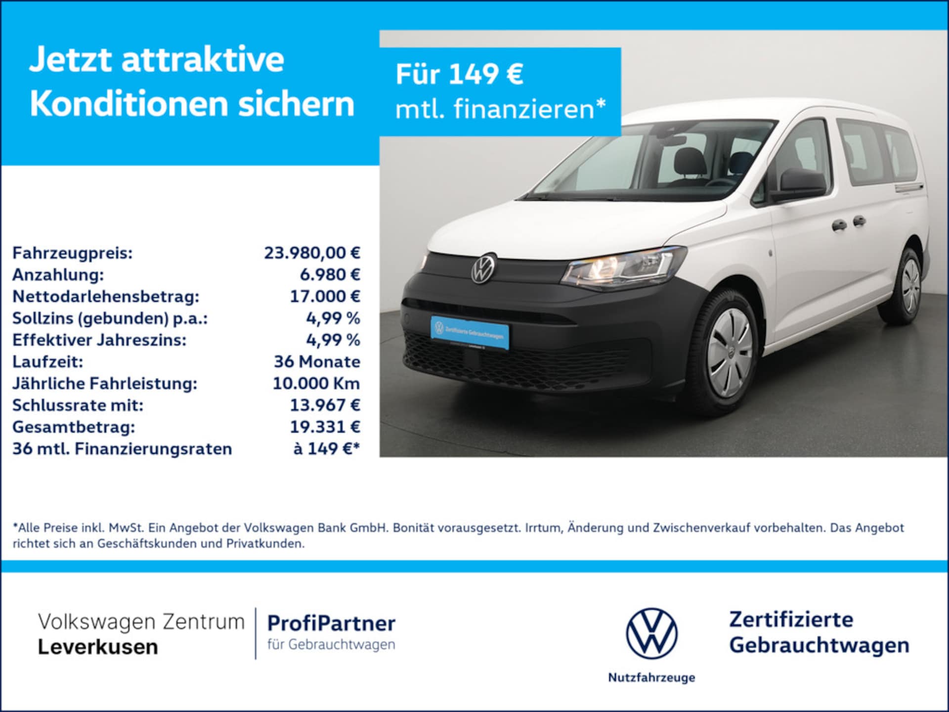 Volkswagen Caddy Maxi Kombi Basis-Modell
