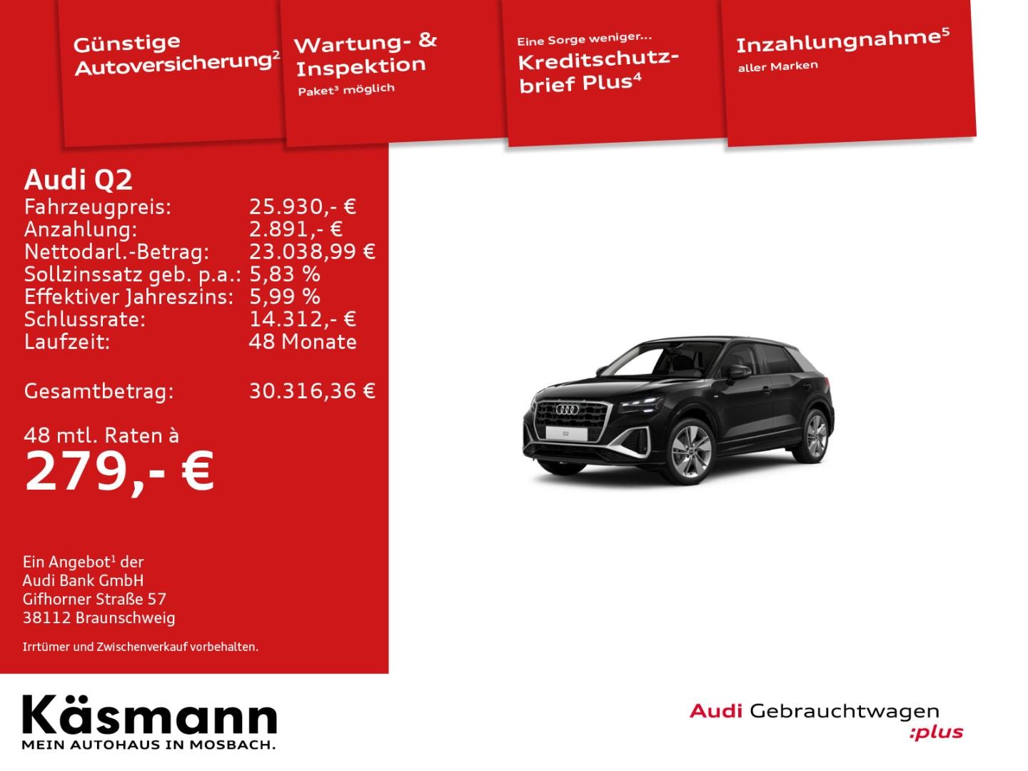Bild über Audi Q2 S line 35 TFSI S tronic - für weitere Informationen kontaktieren Sie den Audi Partner