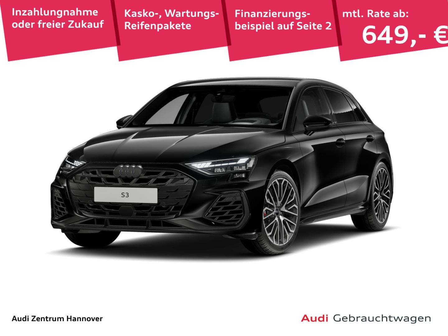 Bild über Audi S3 Sportback TFSI quattro S tronic - für weitere Informationen kontaktieren Sie den Audi Partner
