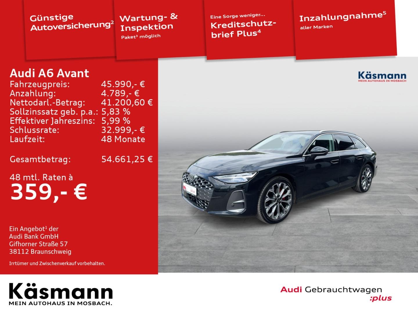 Bild über Audi A6 Avant TDI 150 kW S tronic - für weitere Informationen kontaktieren Sie den Audi Partner