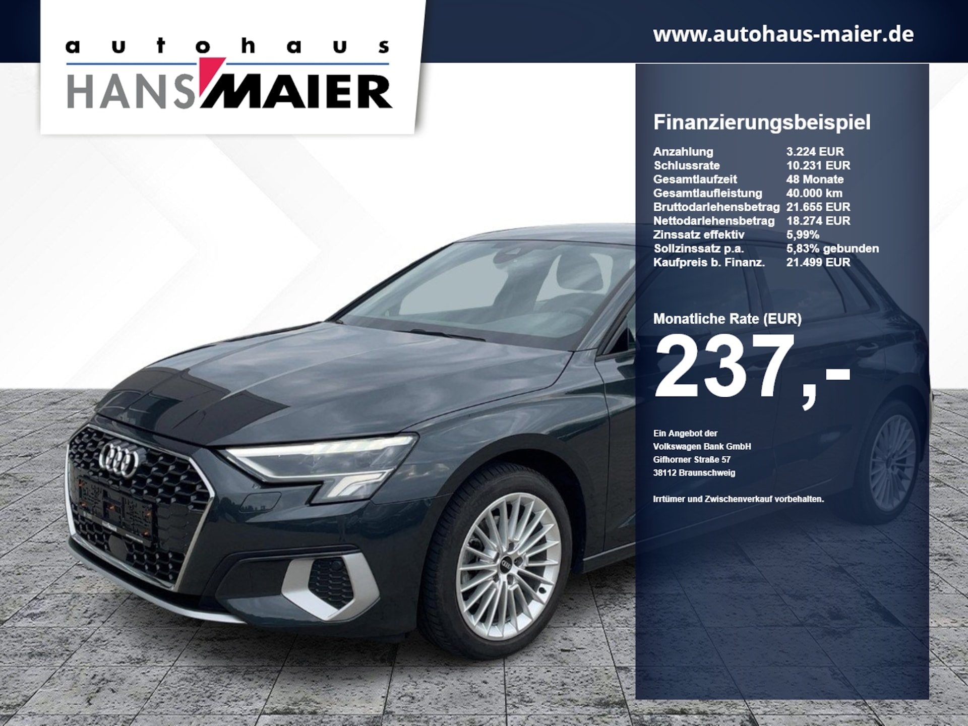 Audi A3 Sportback 2022