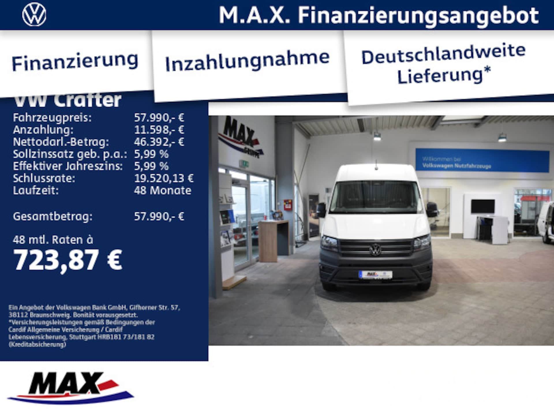 Volkswagen Crafter Kasten mittlerer Radstand