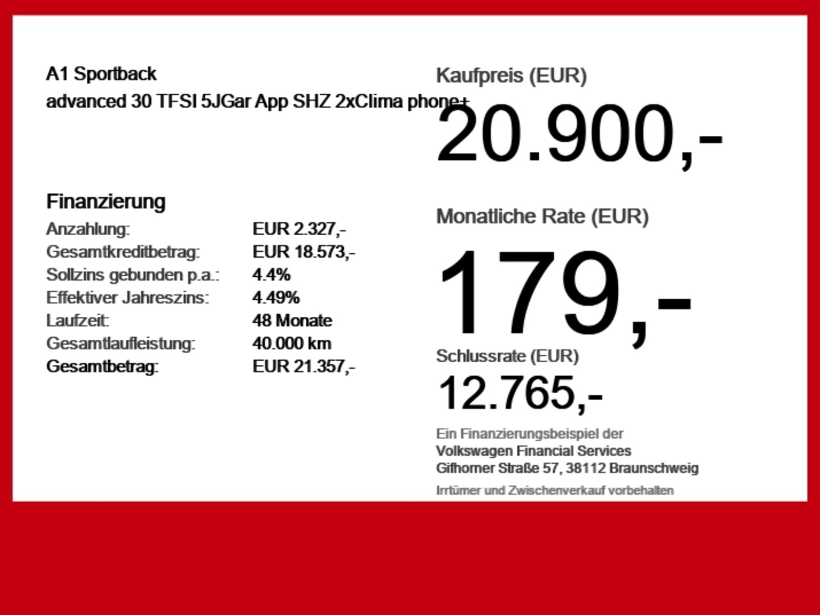 Audi A1 Sportback – Bild 6