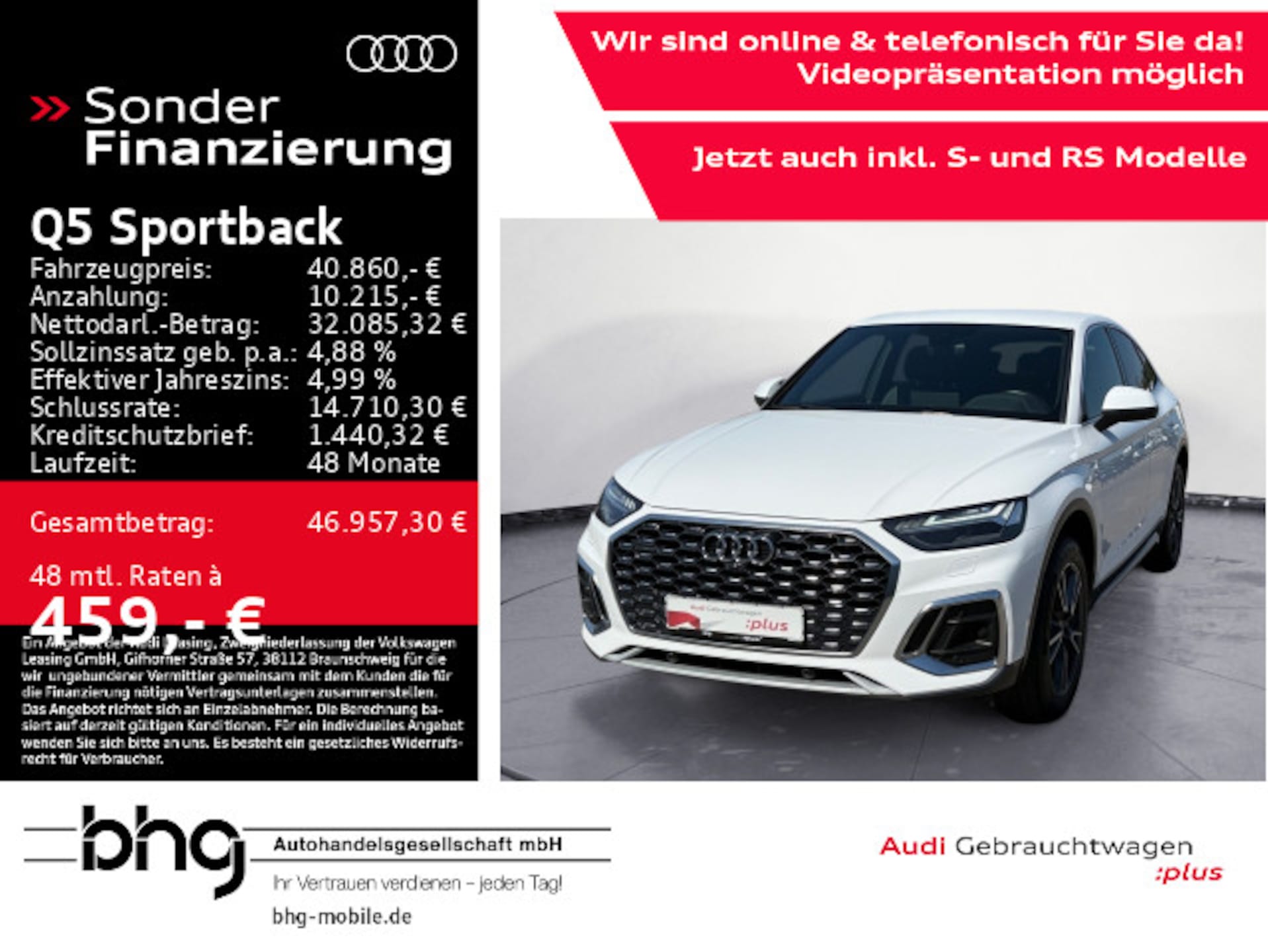 Audi Q5 Sportback TFSI e S line