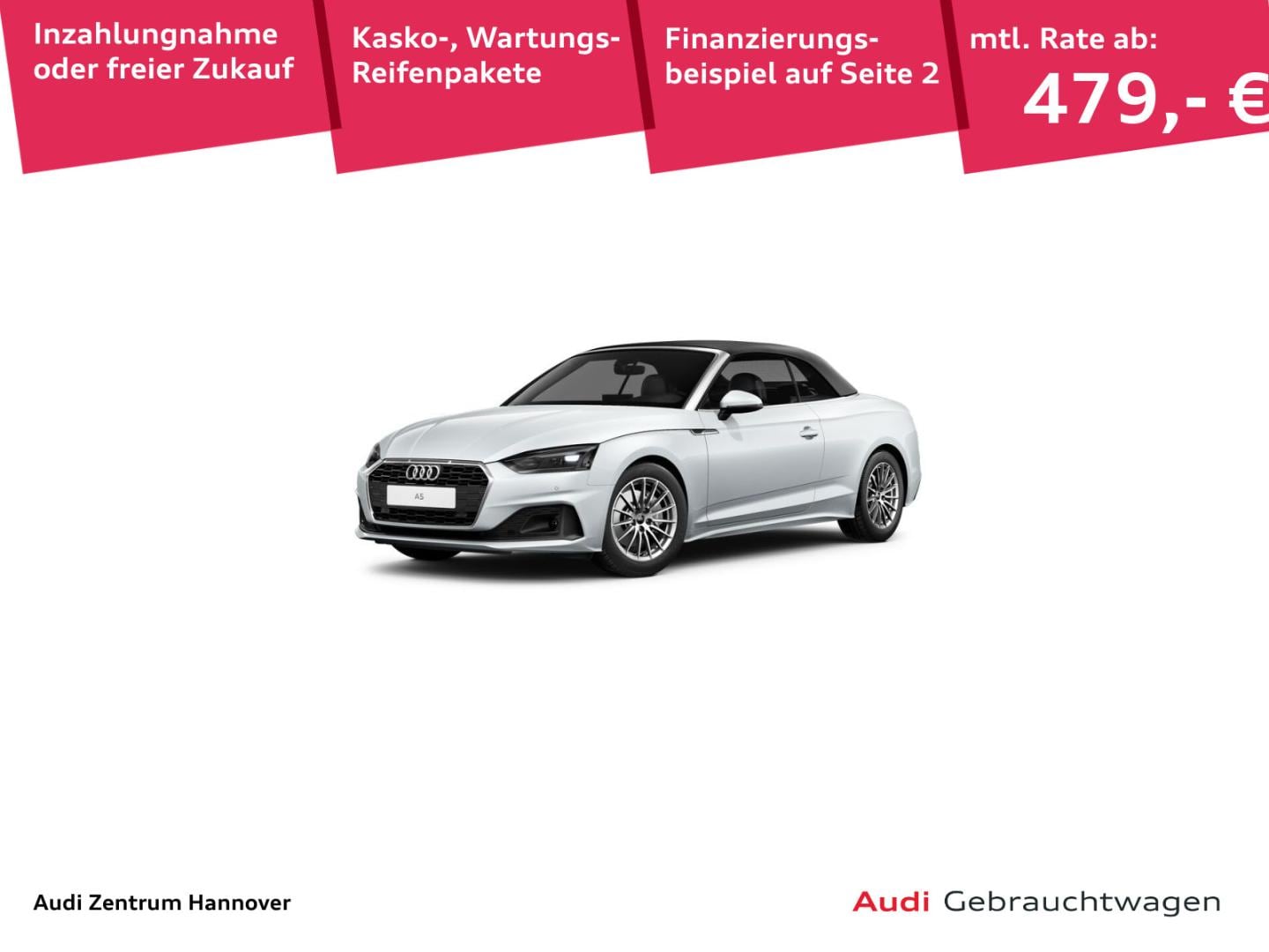 Bild über Audi A5 Cabriolet 40 TFSI S tronic - für weitere Informationen kontaktieren Sie den Audi Partner
