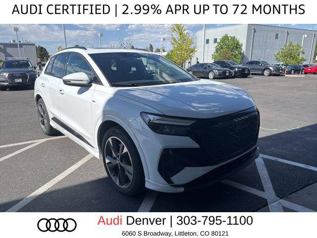 Certified 2025 Audi Q4 e-tron Premium Plus with VIN WA1LUBFZ9SP063282 for sale in Littleton, CO