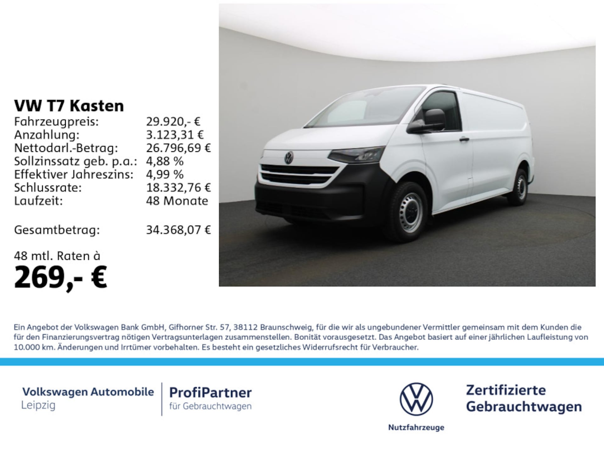Volkswagen Transporter Kasten langer Radstand