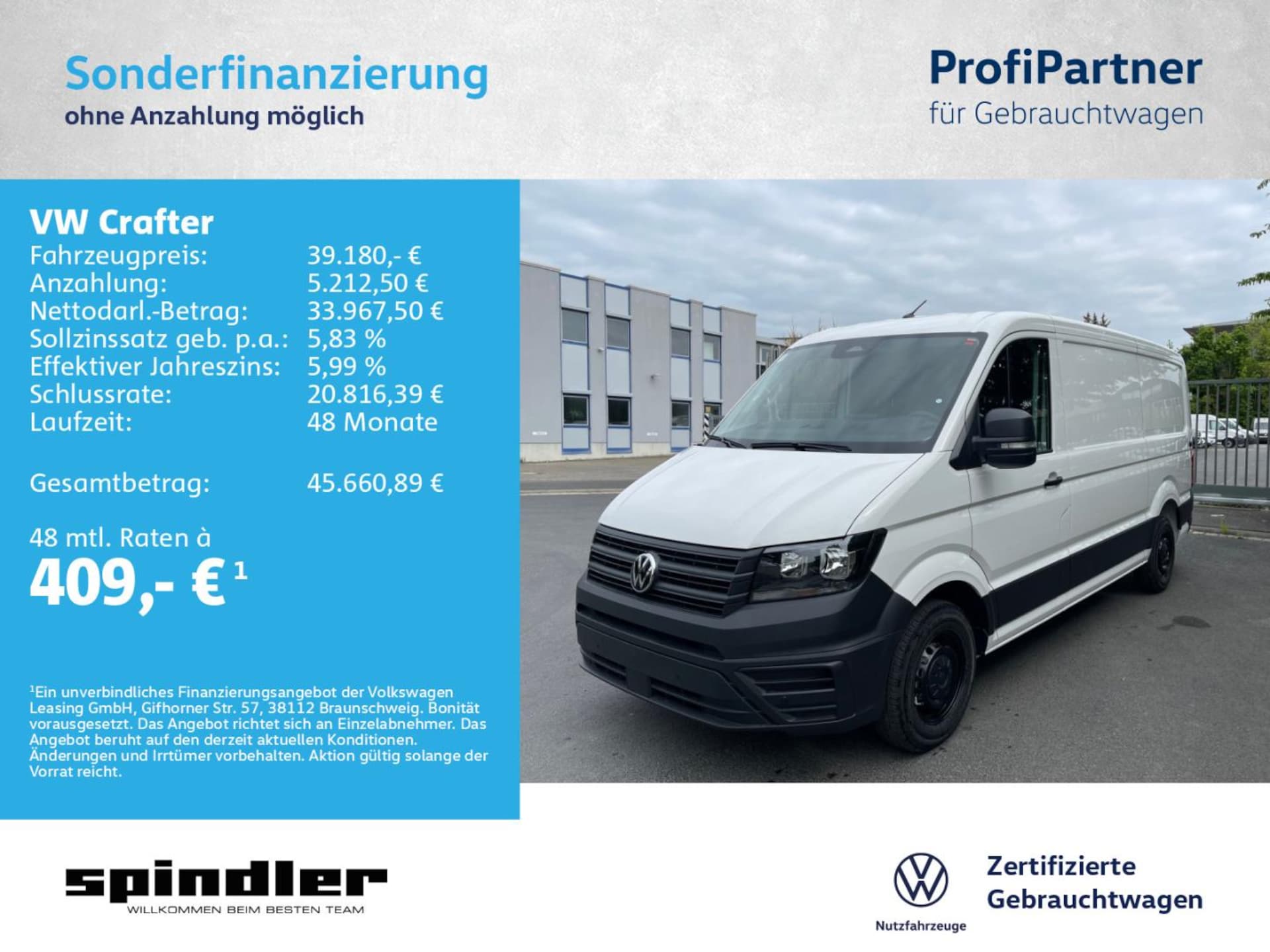 Volkswagen Crafter Kasten mittlerer Radstand