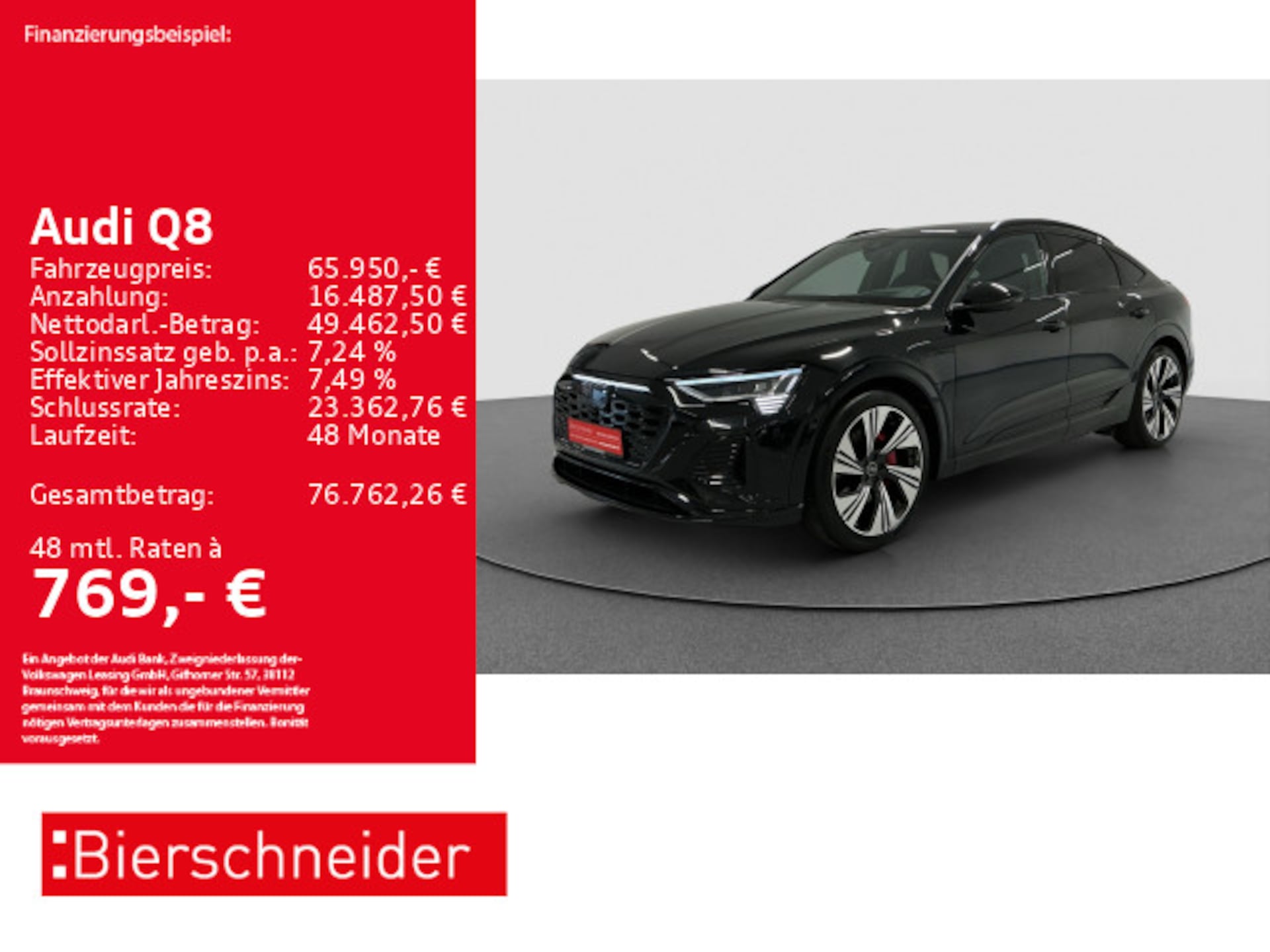Audi Q8 Sportback e-tron S line