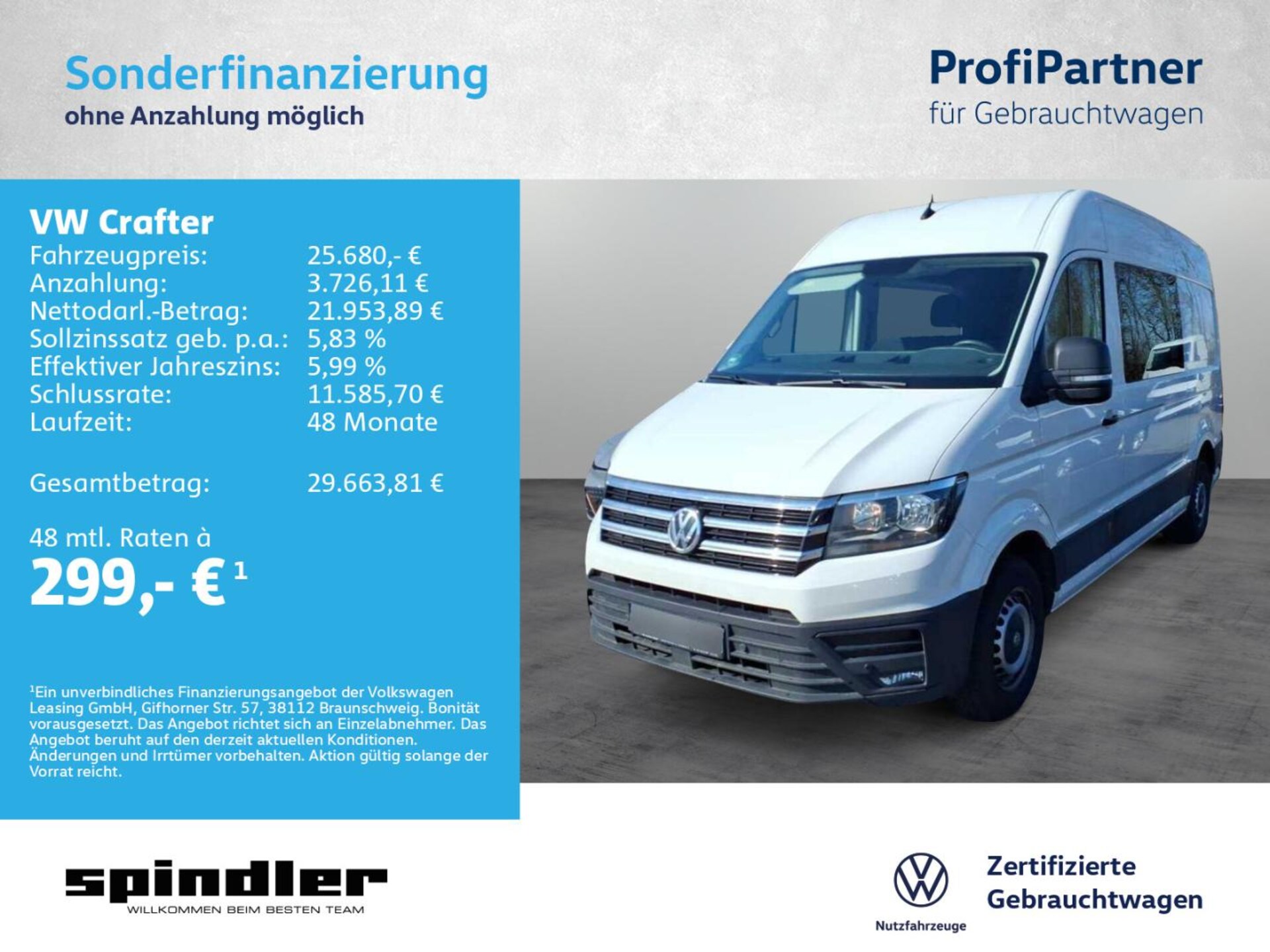 Volkswagen Crafter Kasten mittlerer Radstand