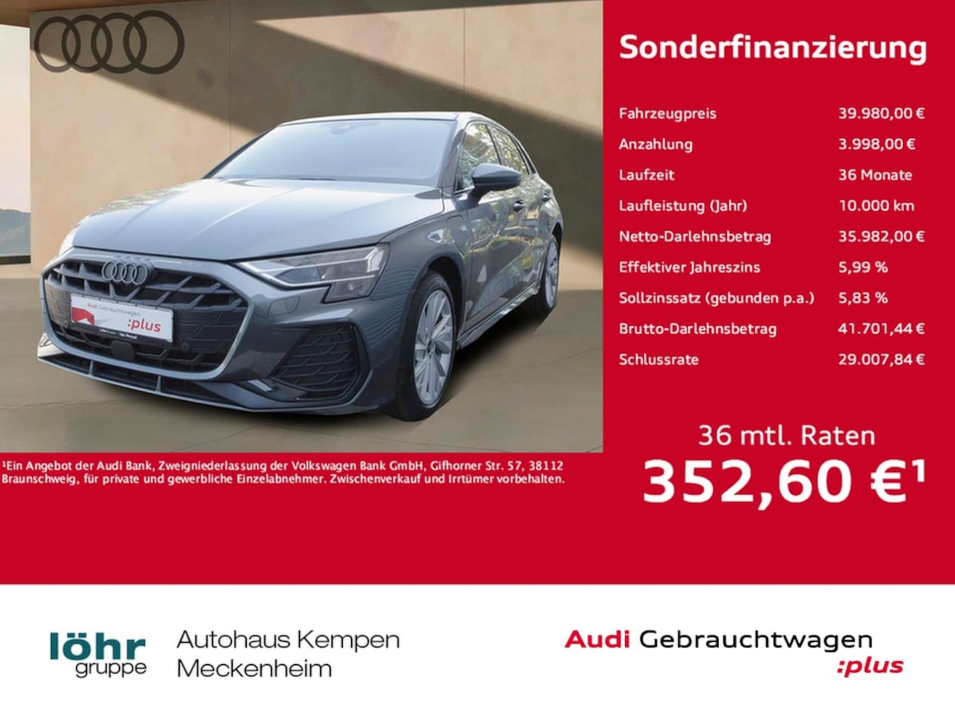 Audi A3 Sportback TFSI e S line