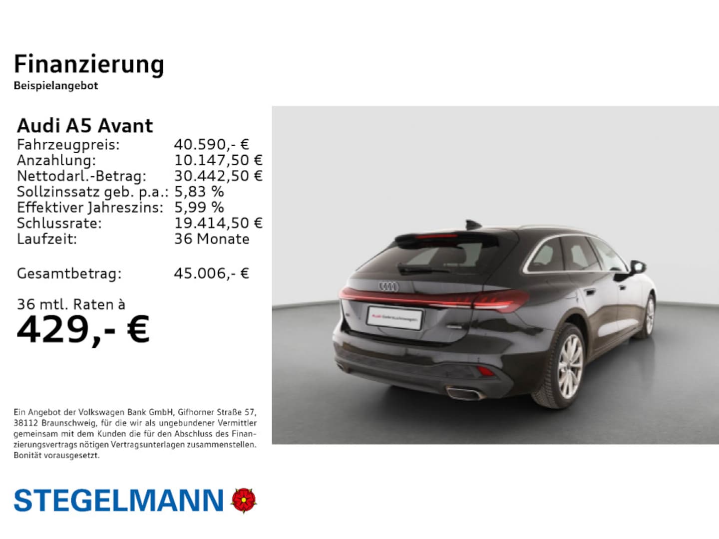 Bild über Audi A5 Avant TFSI quattro S tronic - für weitere Informationen kontaktieren Sie den Audi Partner