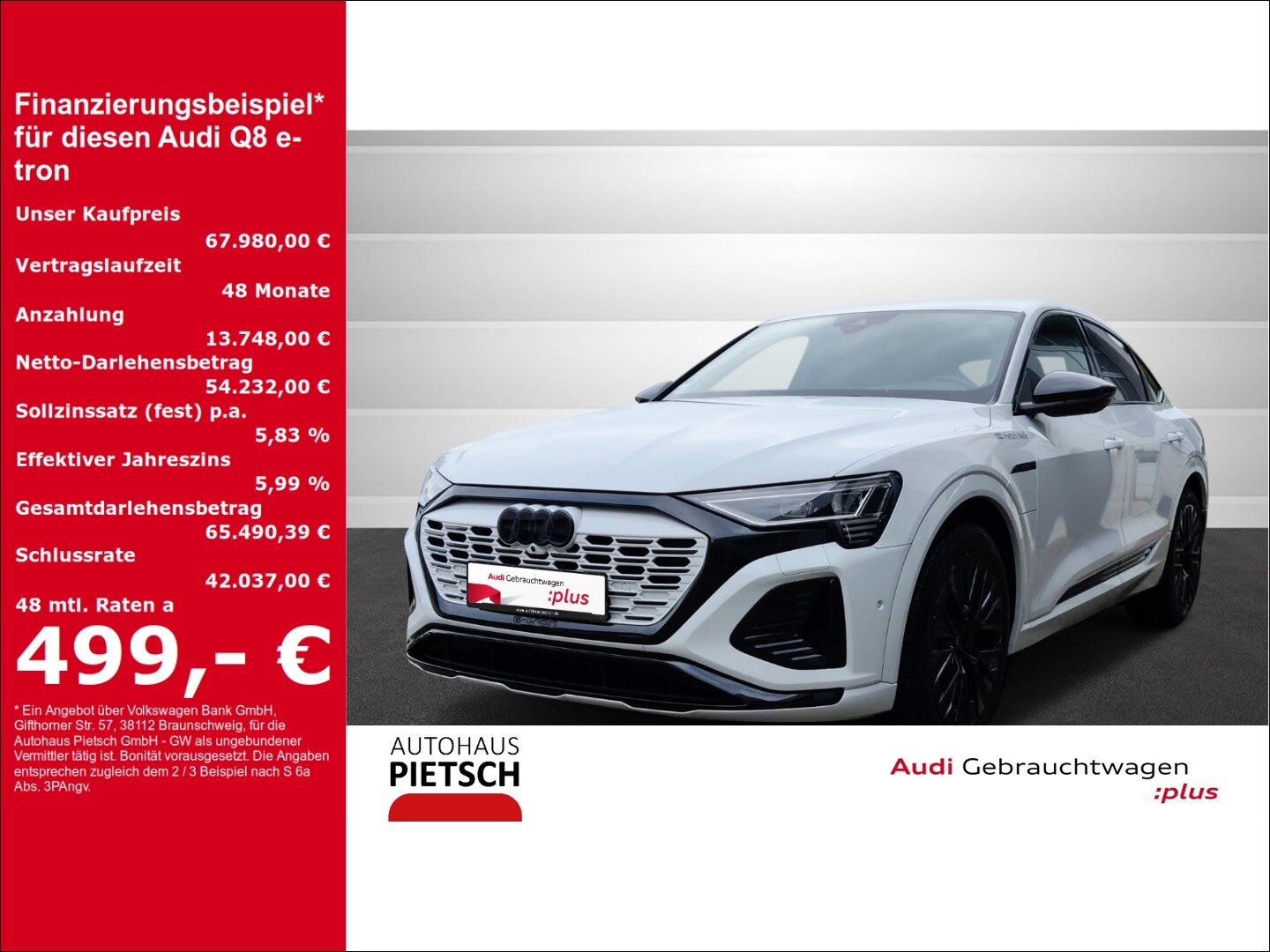 Image about Audi Q8 Sportback e-tron S line 55 e-tron quattro
