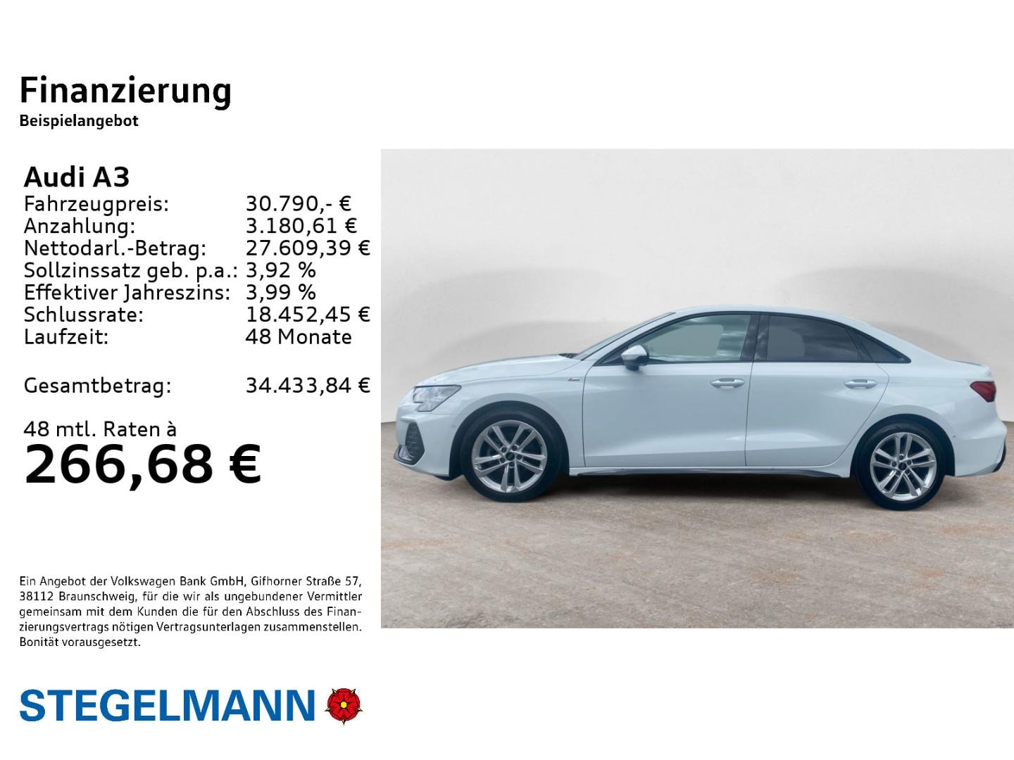 Bild über Audi A3 Limousine S line 35 TDI S tronic - für weitere Informationen kontaktieren Sie den Audi Partner