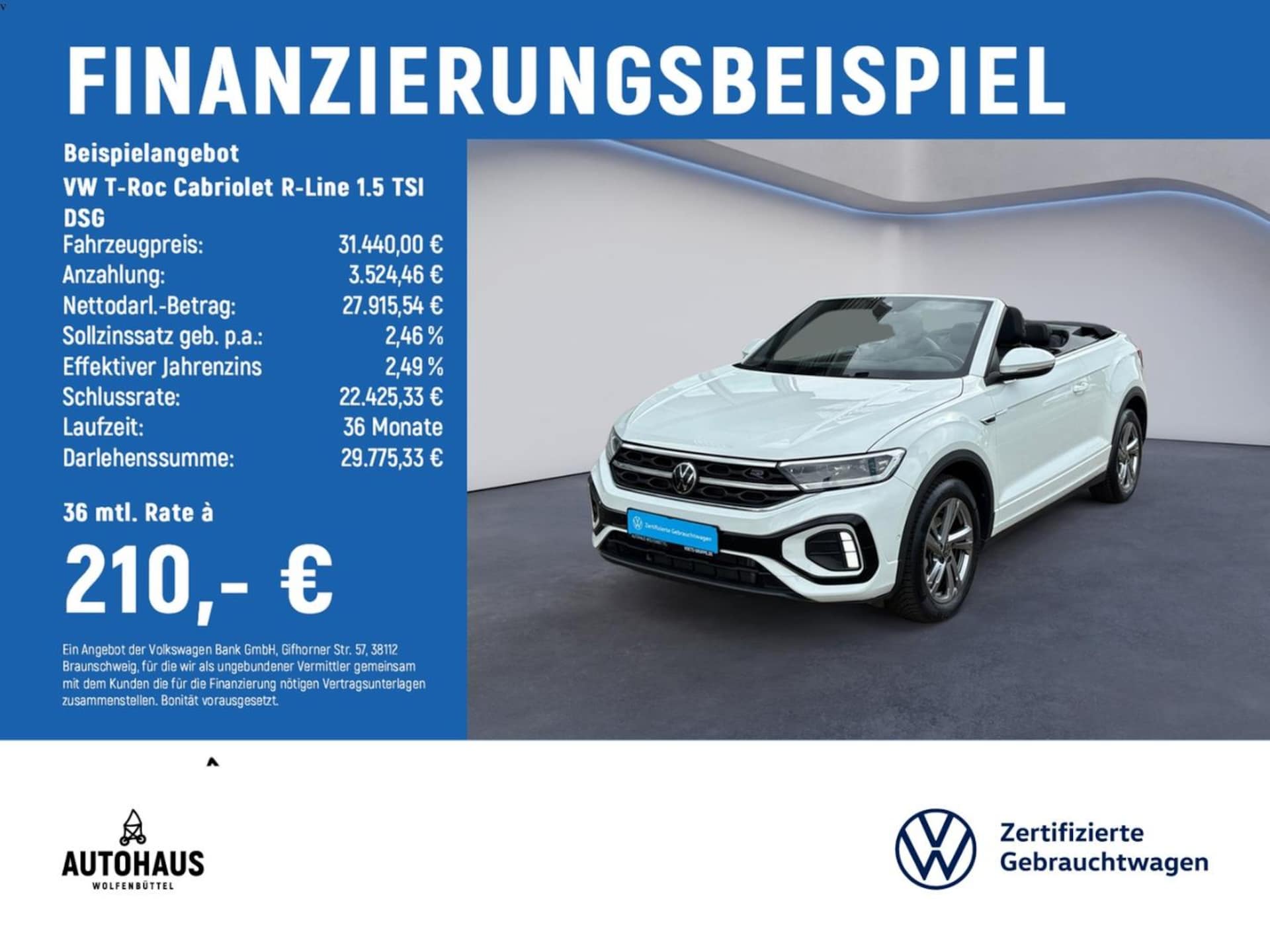 Volkswagen T-Roc Cabriolet R-Line