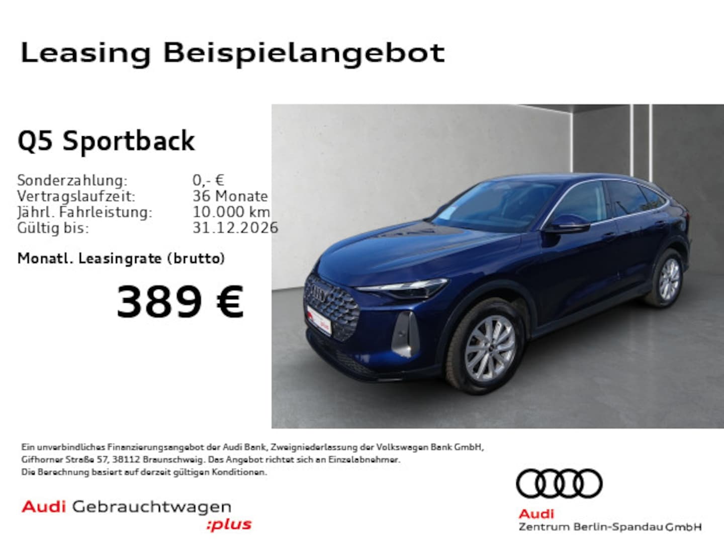 Bild über Audi Q5 Sportback TDI quattro 150 kW S tronic - für weitere Informationen kontaktieren Sie den Audi Partner