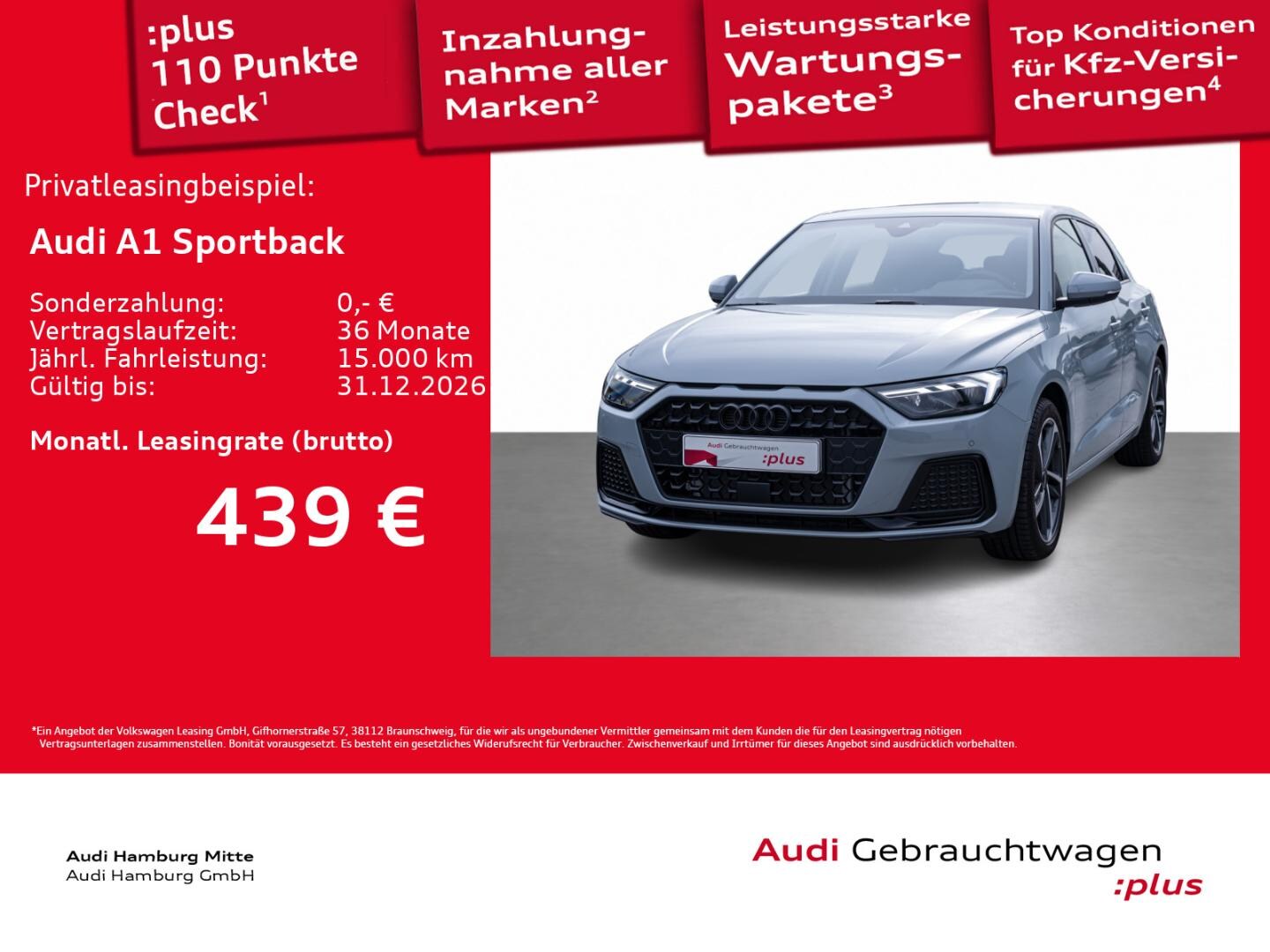 Bild über Audi A1 Sportback advanced 35 TFSI S tronic - für weitere Informationen kontaktieren Sie den Audi Partner