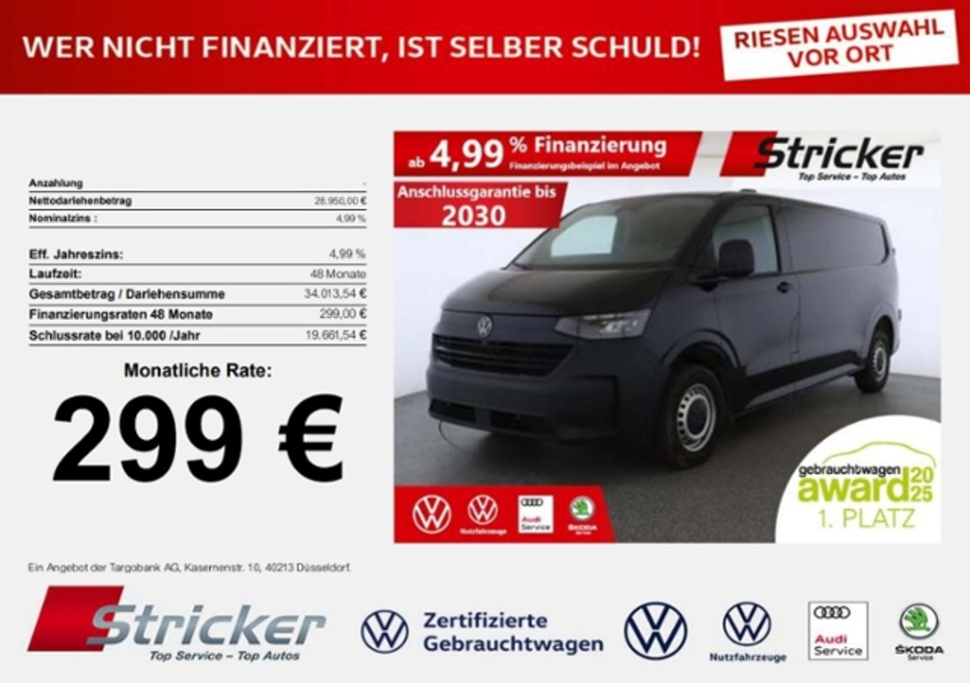 Volkswagen Transporter Kasten langer Radstand