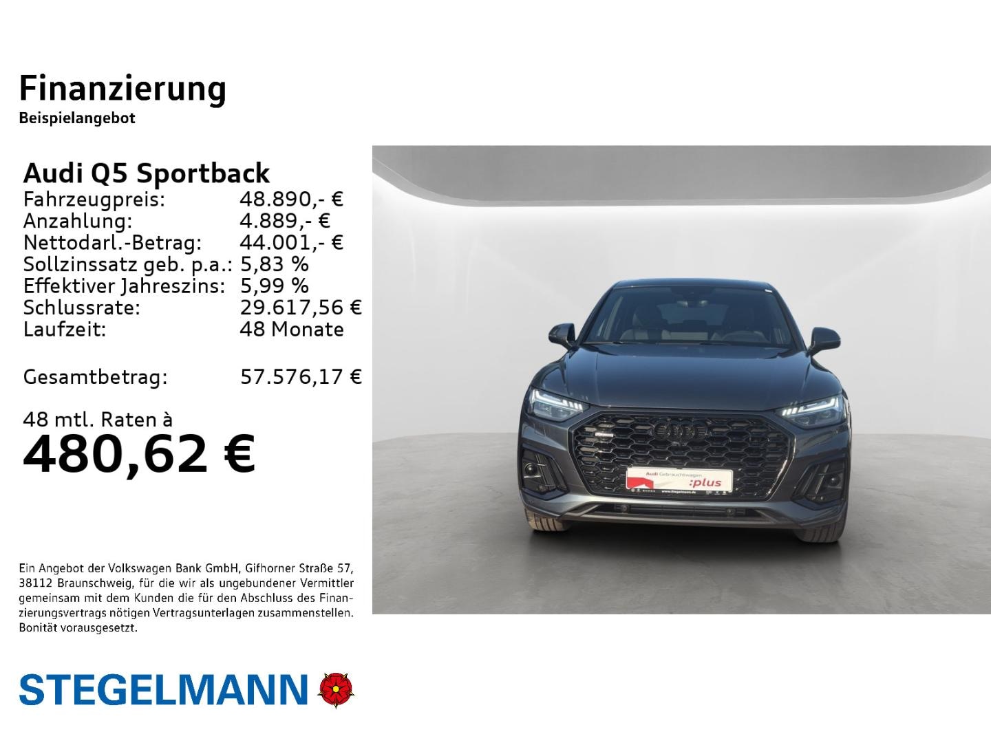Bild über Audi Q5 Sportback 40 TFSI quattro S tronic - für weitere Informationen kontaktieren Sie den Audi Partner