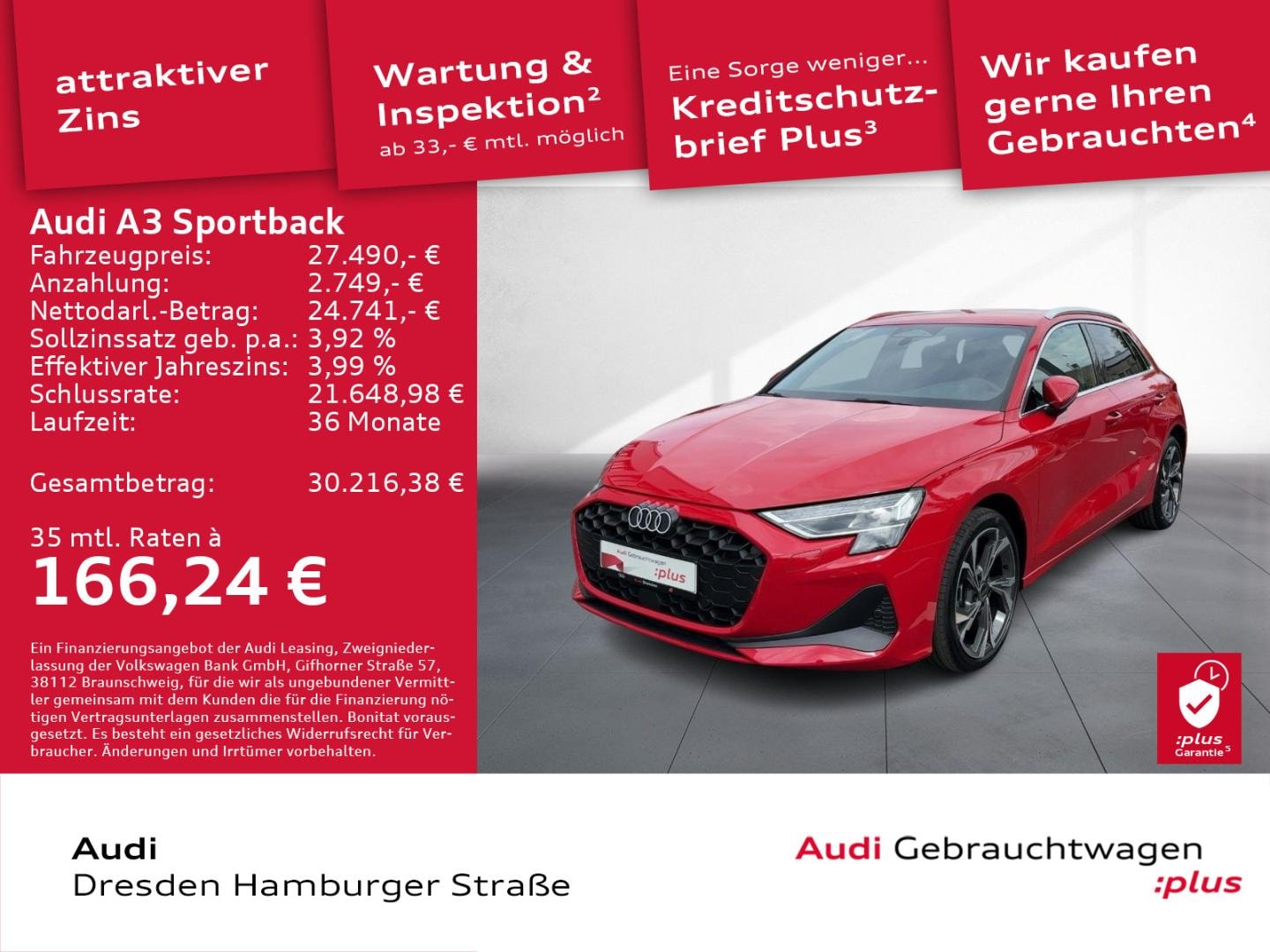 Bild über Audi A3 Sportback TDI S tronic - für weitere Informationen kontaktieren Sie den Audi Partner