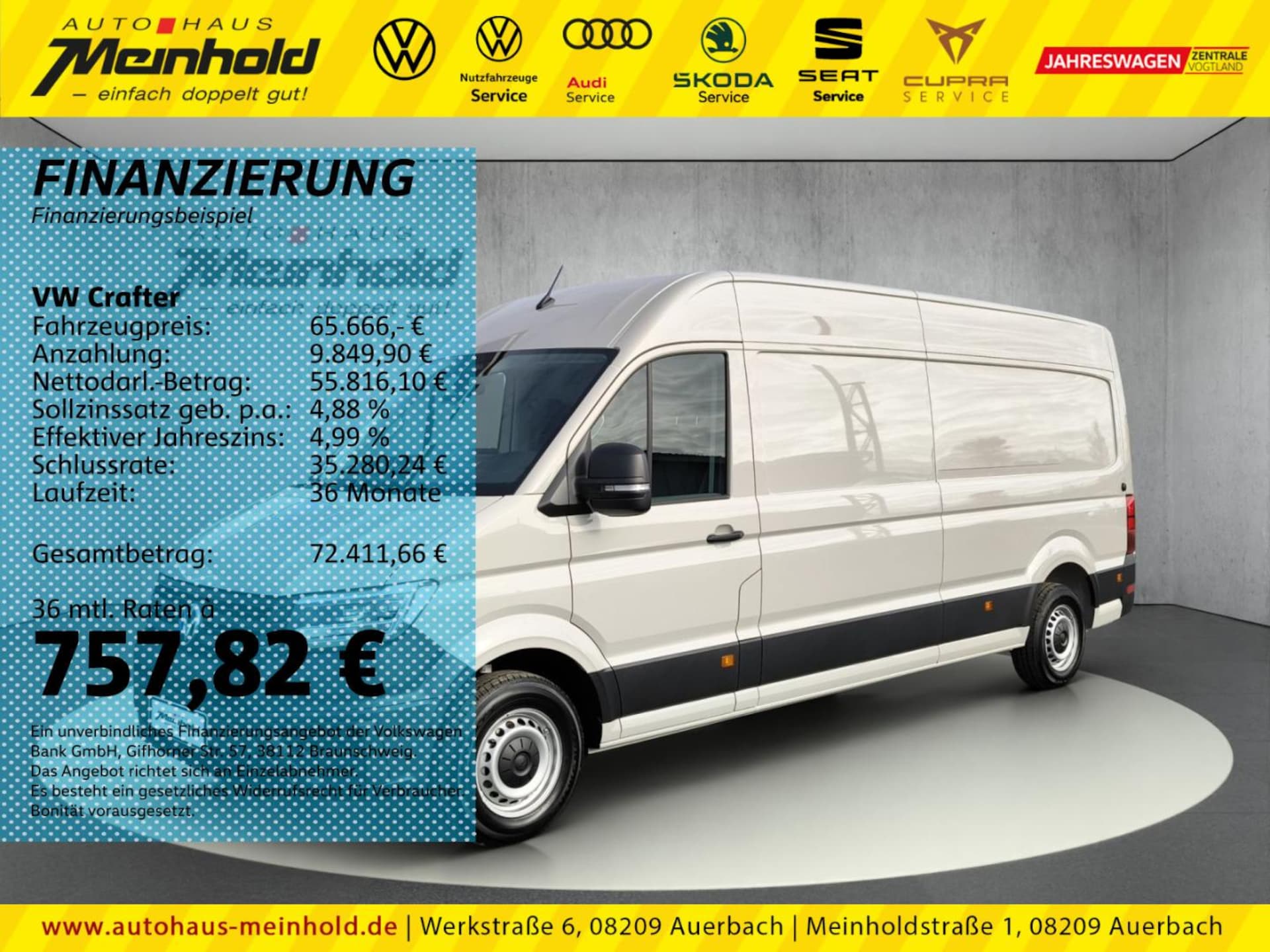 Volkswagen Crafter Kasten langer Radstand