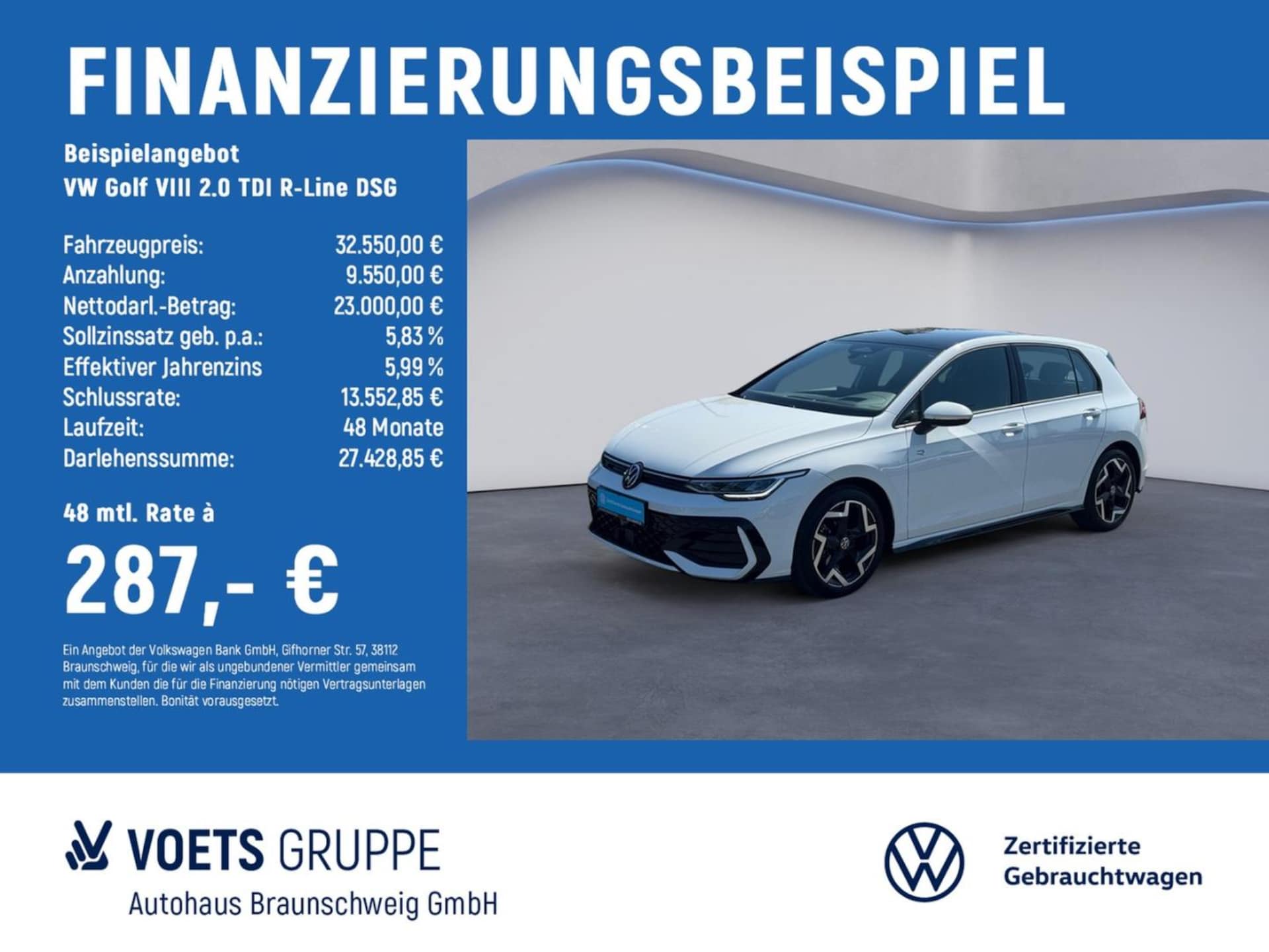 Volkswagen Golf — Volkswagen Golf Golf VIII 2.0 TDI R-Line DSG LED+NAV+HuD+ACC+CAM