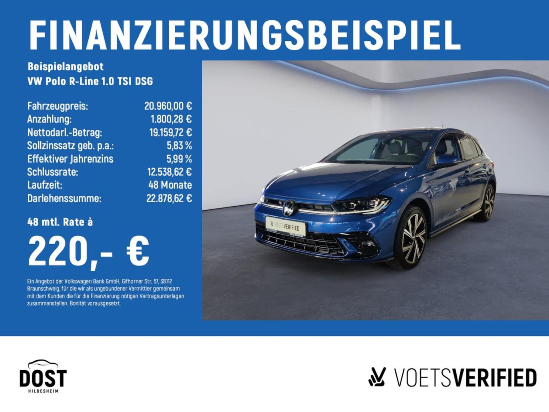 Volkswagen Polo 2023 — Polo R-Line 1.0 TSI DSG KLIMA+MATRIX LED+NAVI+SHZ
