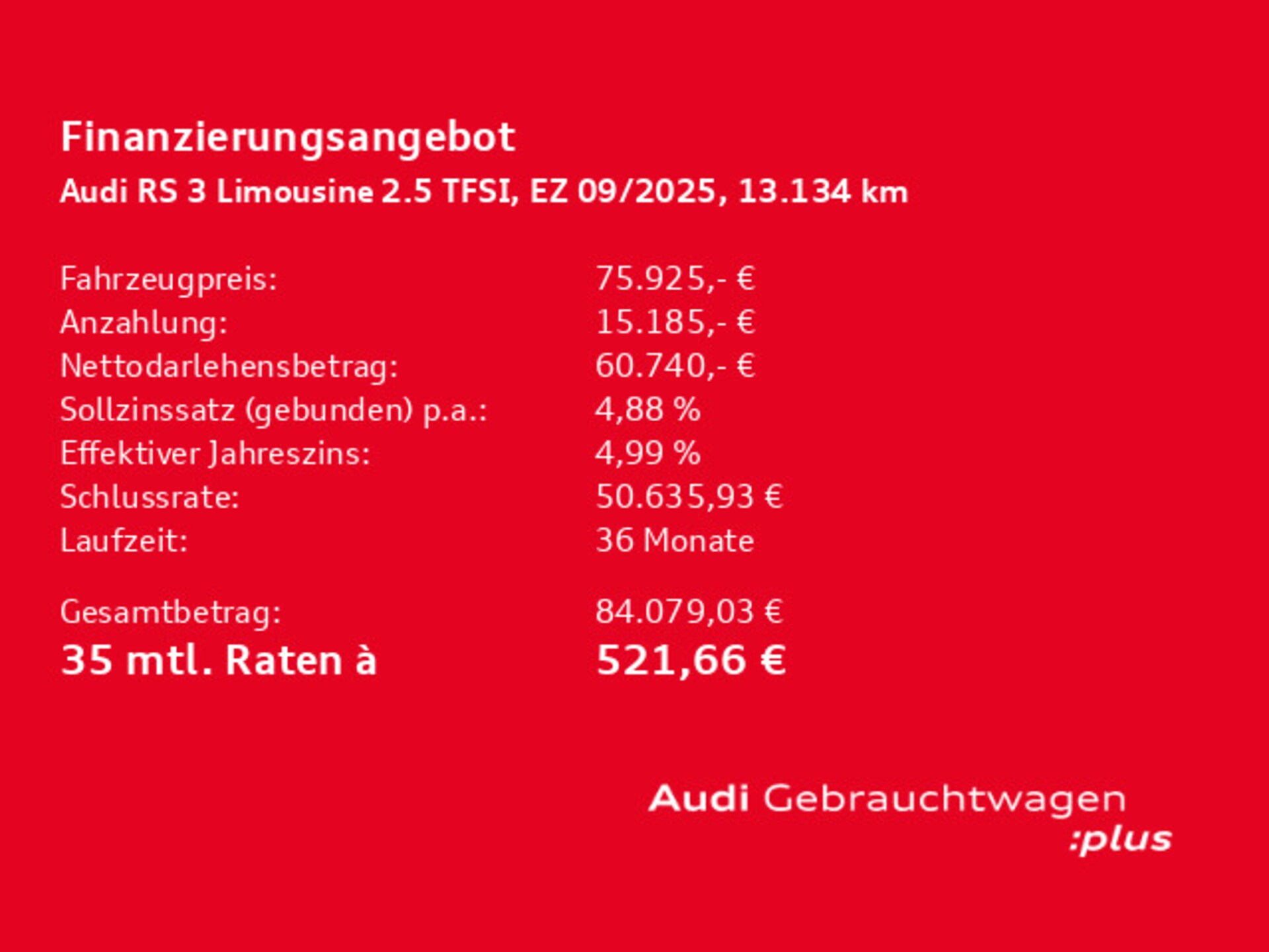 Audi RS 3 Limousine