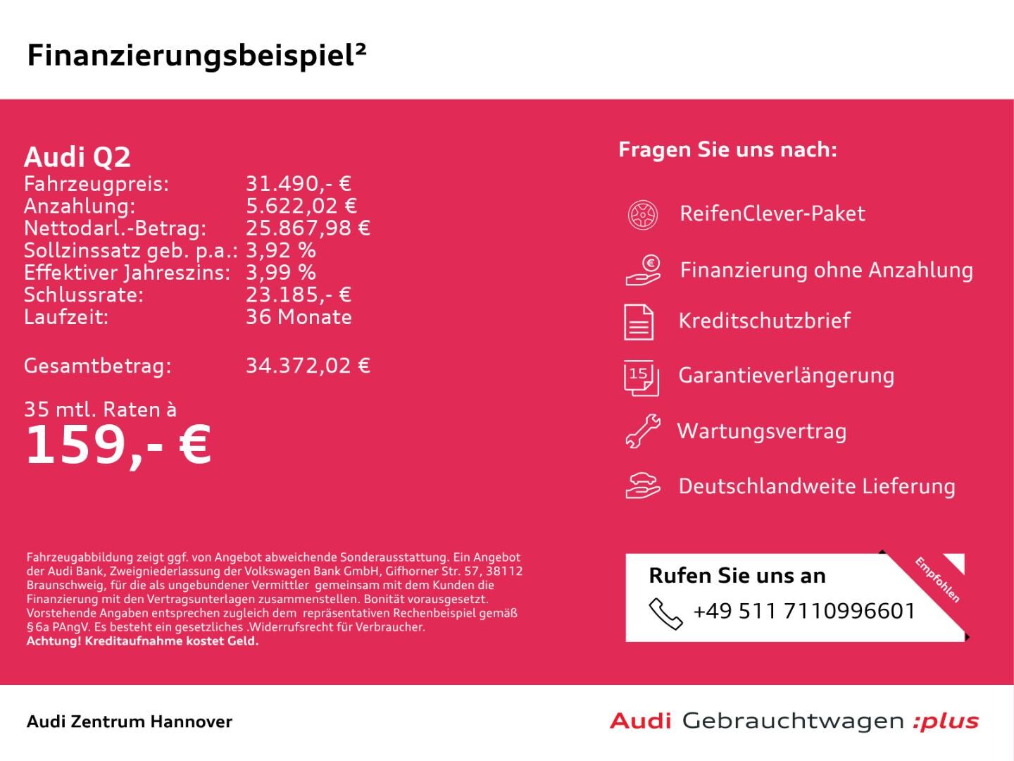 Bild über Audi Q2 advanced 35 TFSI S tronic - für weitere Informationen kontaktieren Sie den Audi Partner