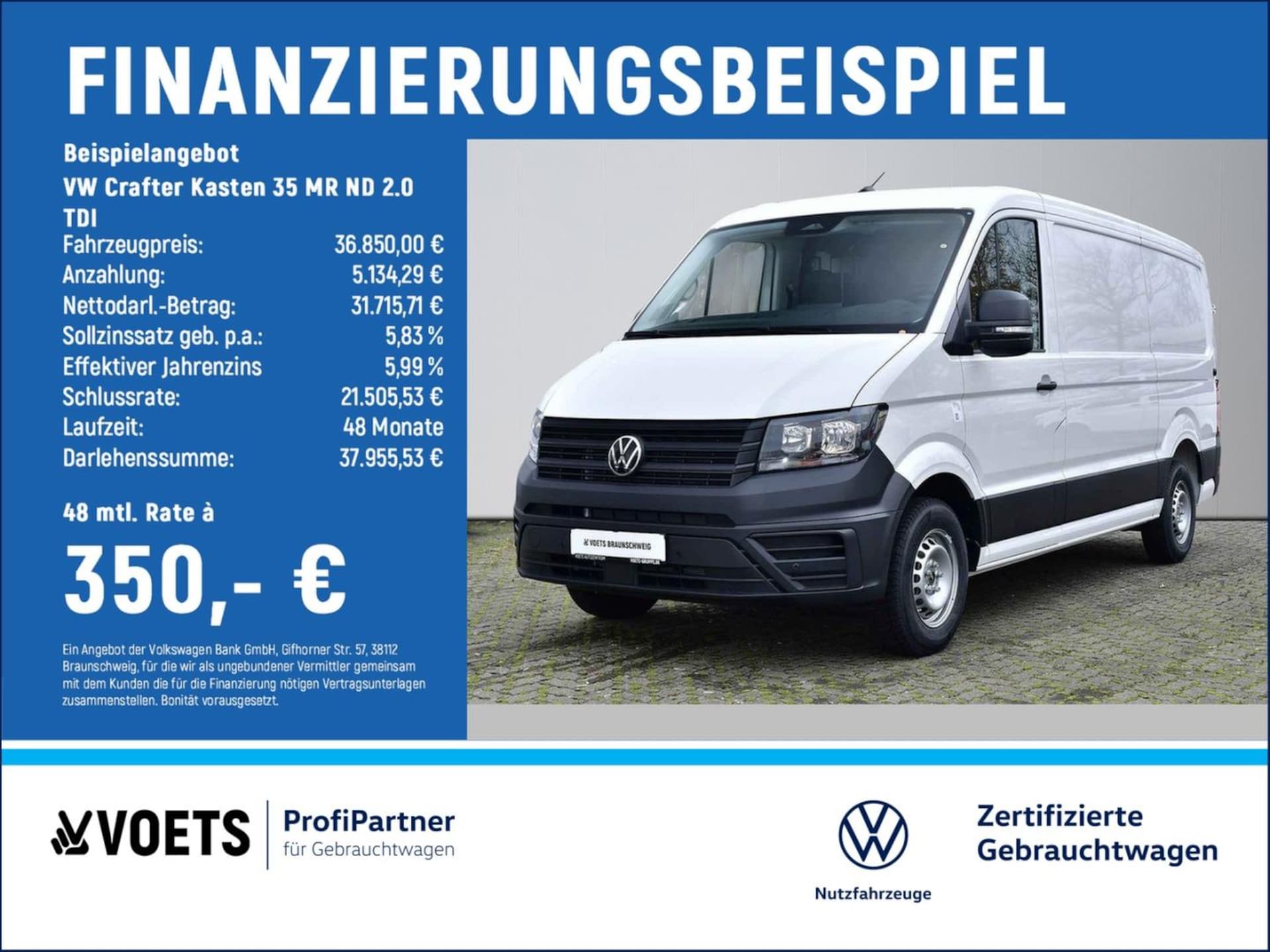 Volkswagen Crafter Kasten mittlerer Radstand