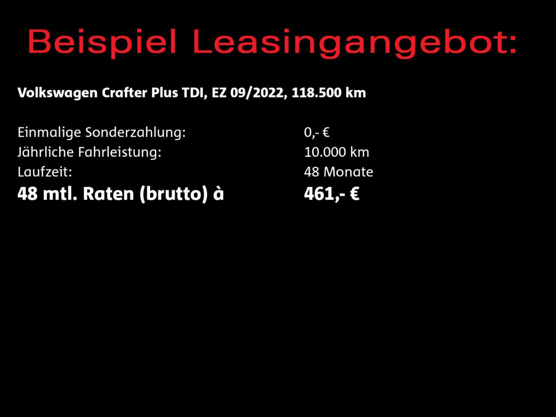 Volkswagen Crafter Kasten mittlerer Radstand