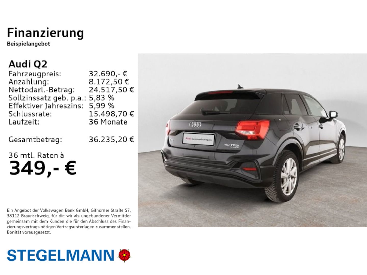 Bild über Audi Q2 S line 40 TFSI quattro S tronic - für weitere Informationen kontaktieren Sie den Audi Partner