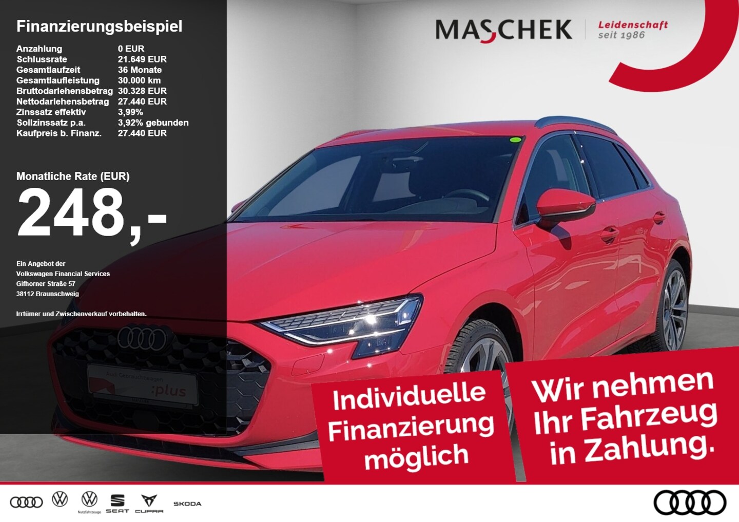 Bild über Audi A3 Sportback TDI S tronic - für weitere Informationen kontaktieren Sie den Audi Partner
