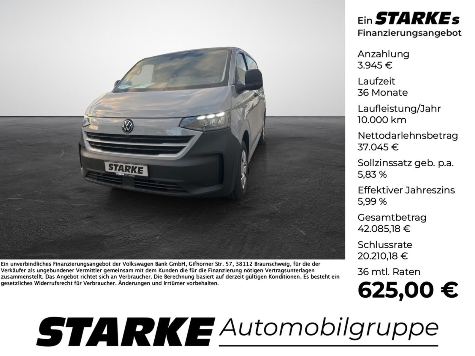 Volkswagen Transporter Kasten kurzer Radstand