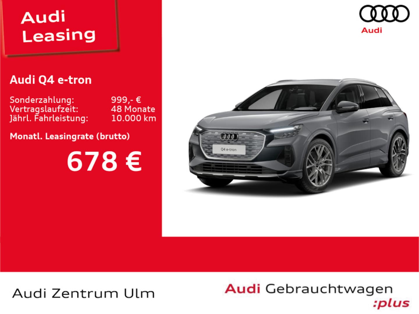 Bild über Audi Q4 e-tron 45 e-tron - für weitere Informationen kontaktieren Sie den Audi Partner