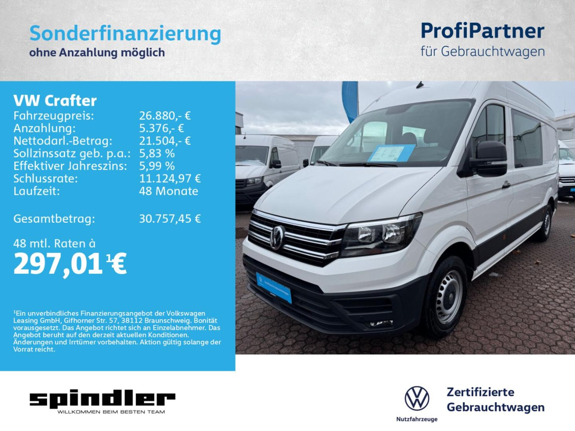 Volkswagen Crafter Kasten mittlerer Radstand