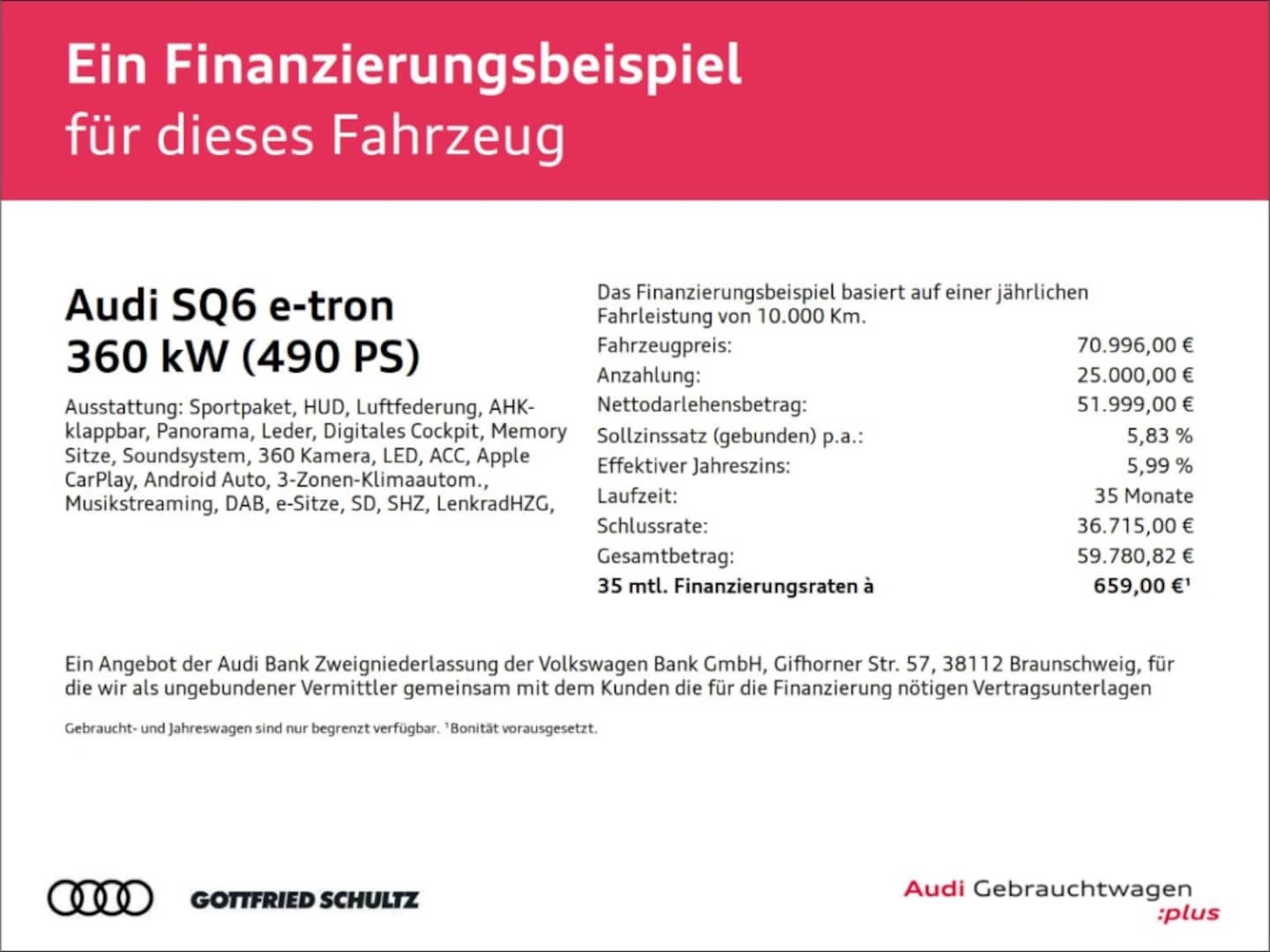 Bild über Audi SQ6 SUV e-tron e-tron quattro - für weitere Informationen kontaktieren Sie den Audi Partner